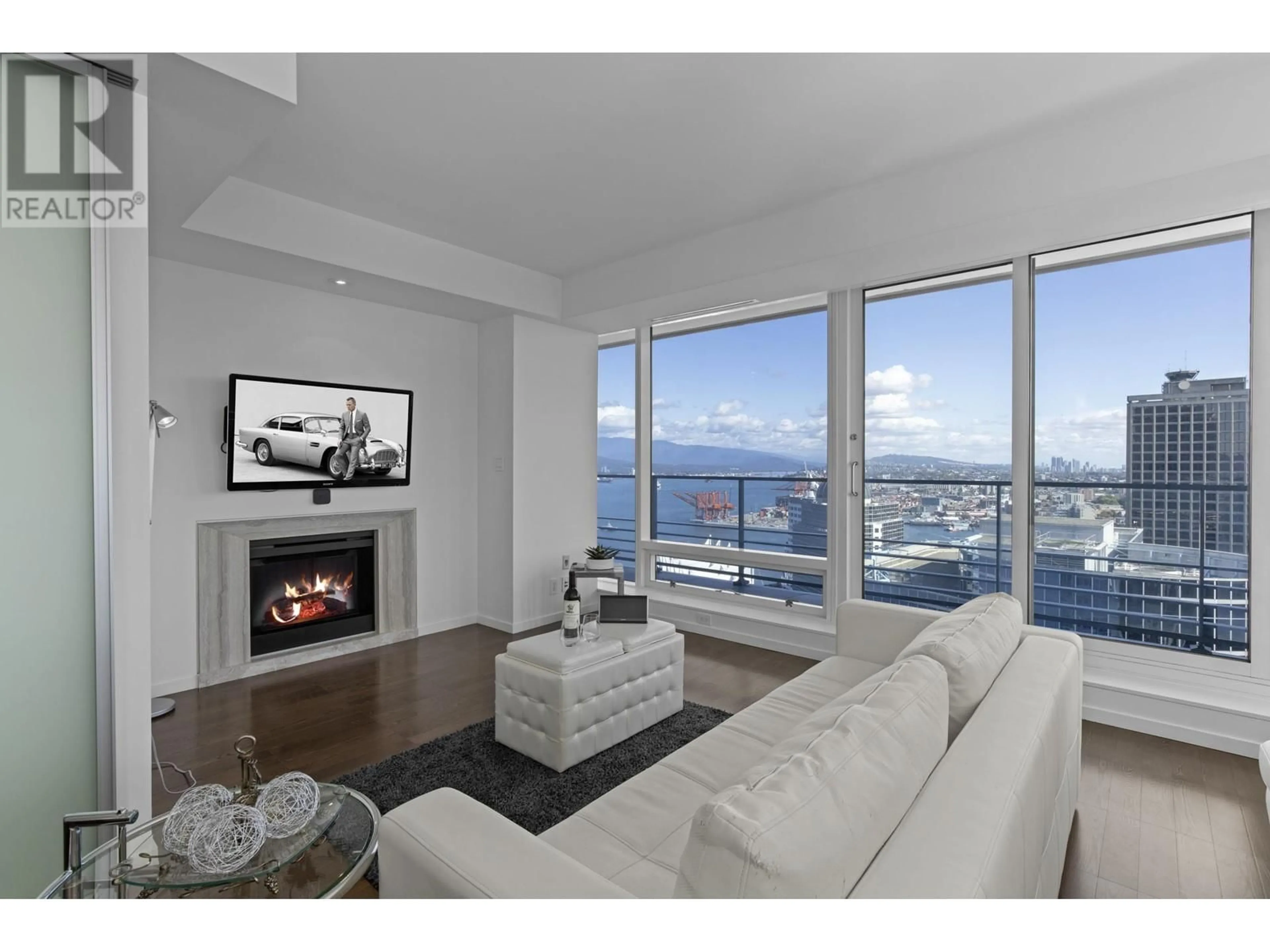 Living room, wood floors for 3403 1011 W CORDOVA STREET, Vancouver British Columbia V6C0B2