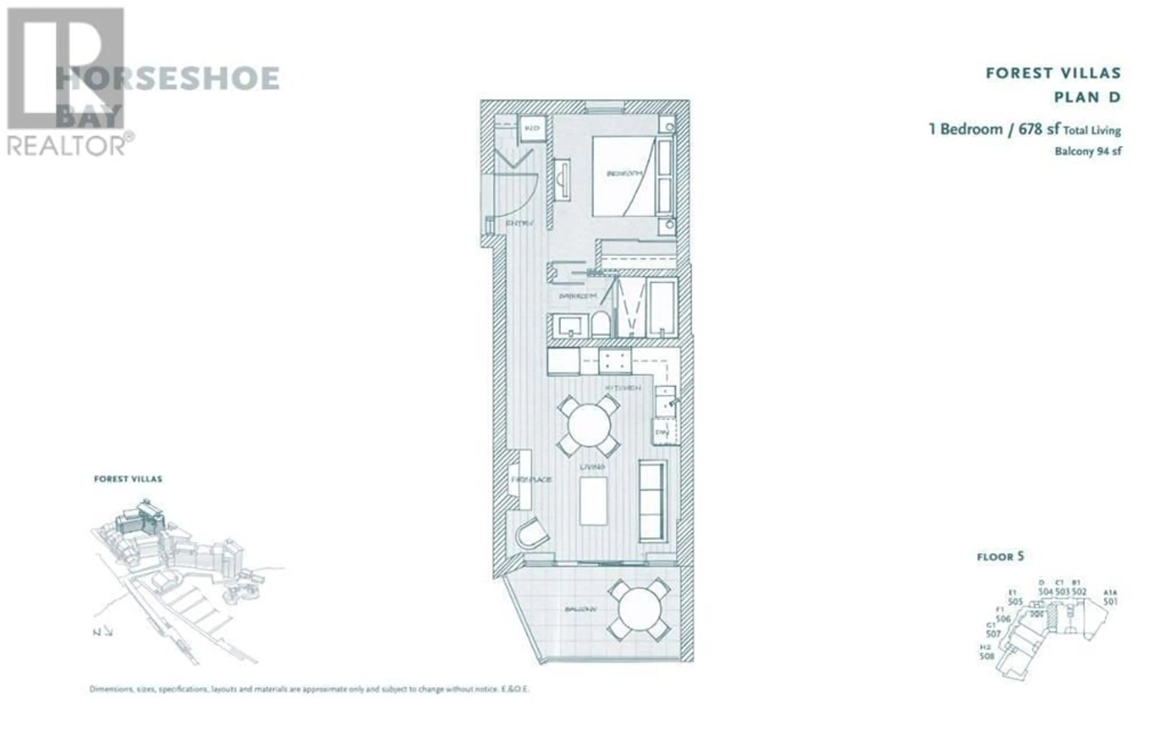 Floor plan for 504 6687 NELSON AVENUE, West Vancouver British Columbia V7W2B2