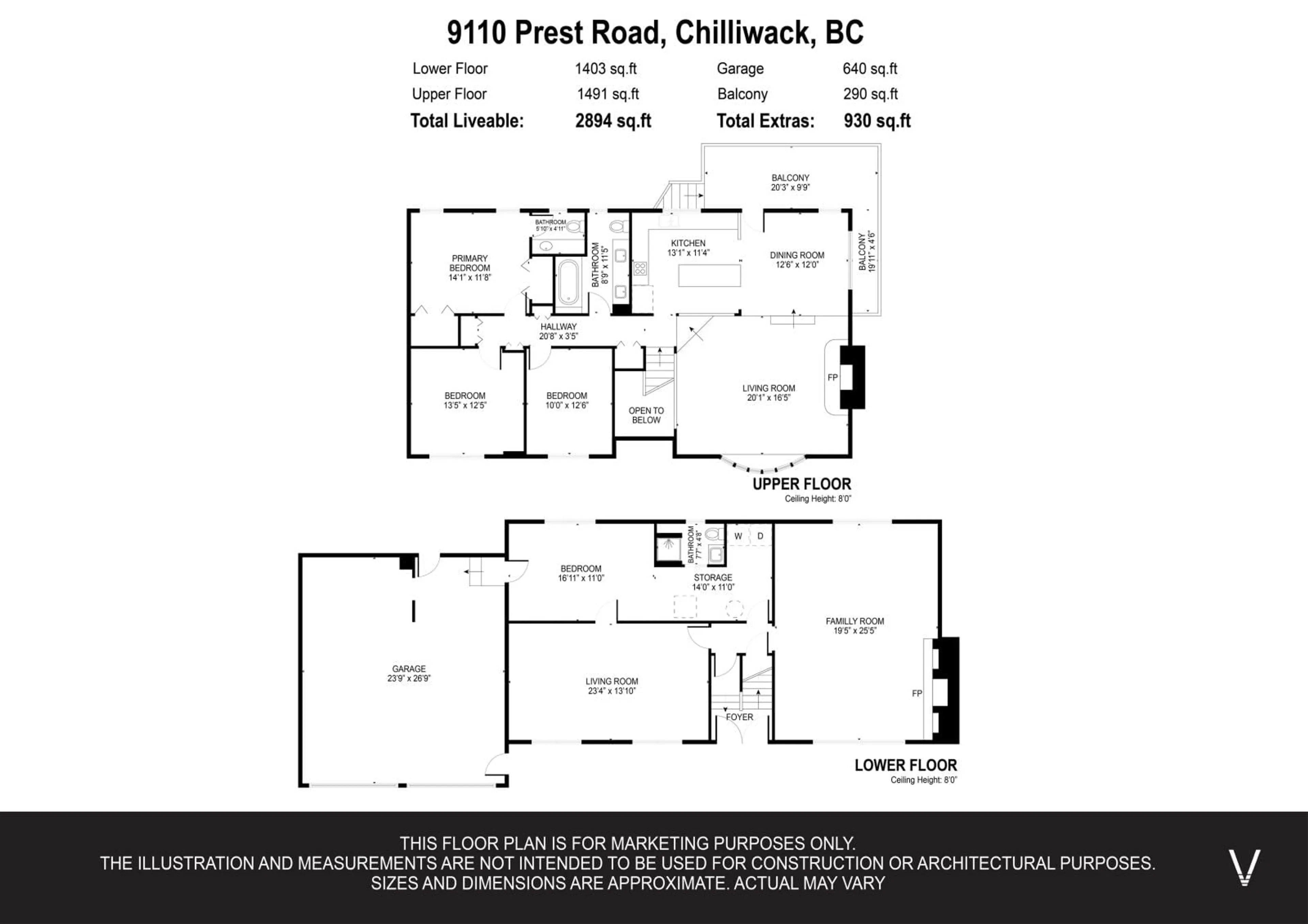 Floor plan for 9110 PREST ROAD, Chilliwack British Columbia V2P8C9