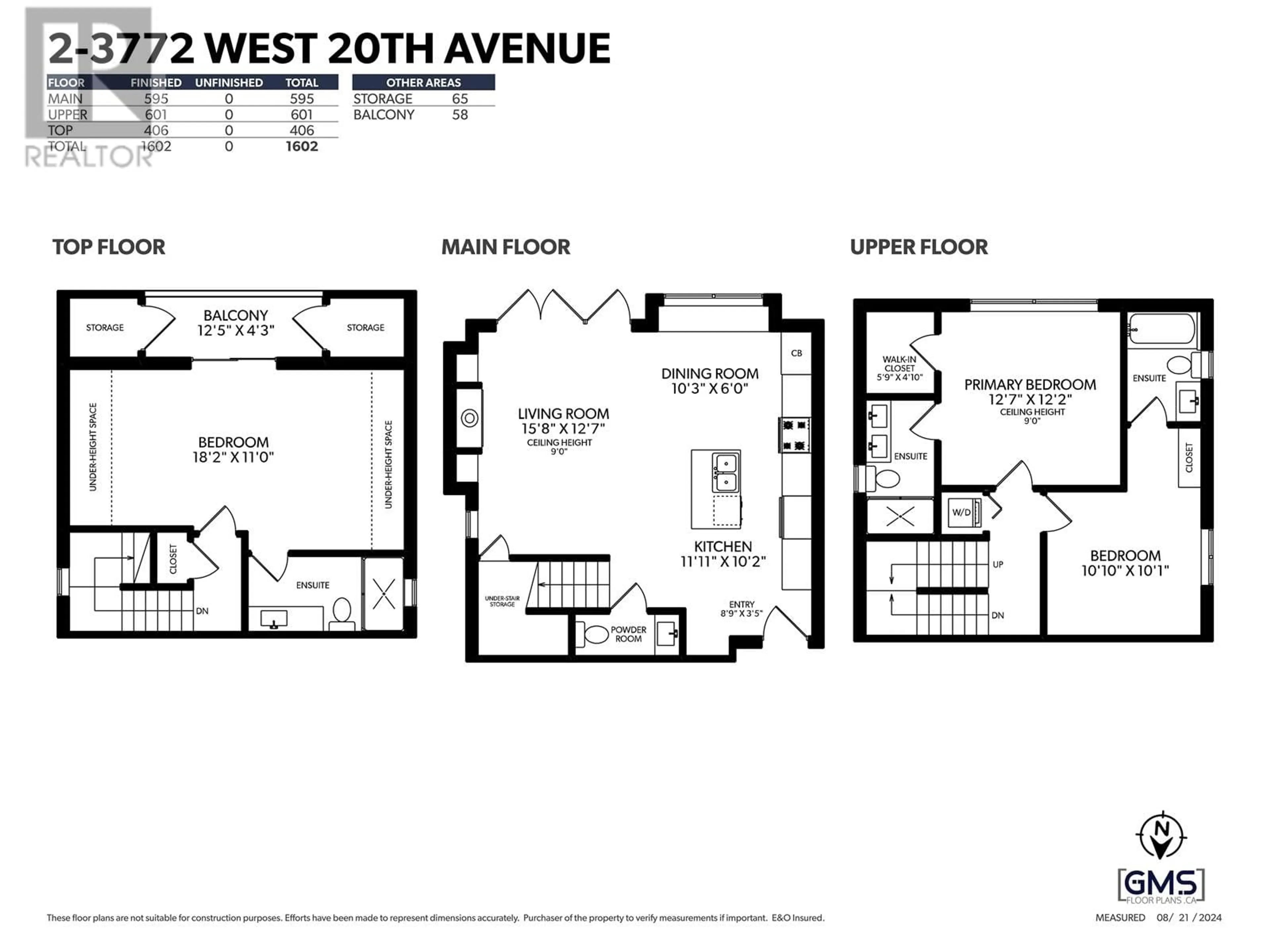 Floor plan for 2 3772 W 20TH AVENUE, Vancouver British Columbia V6S1E8