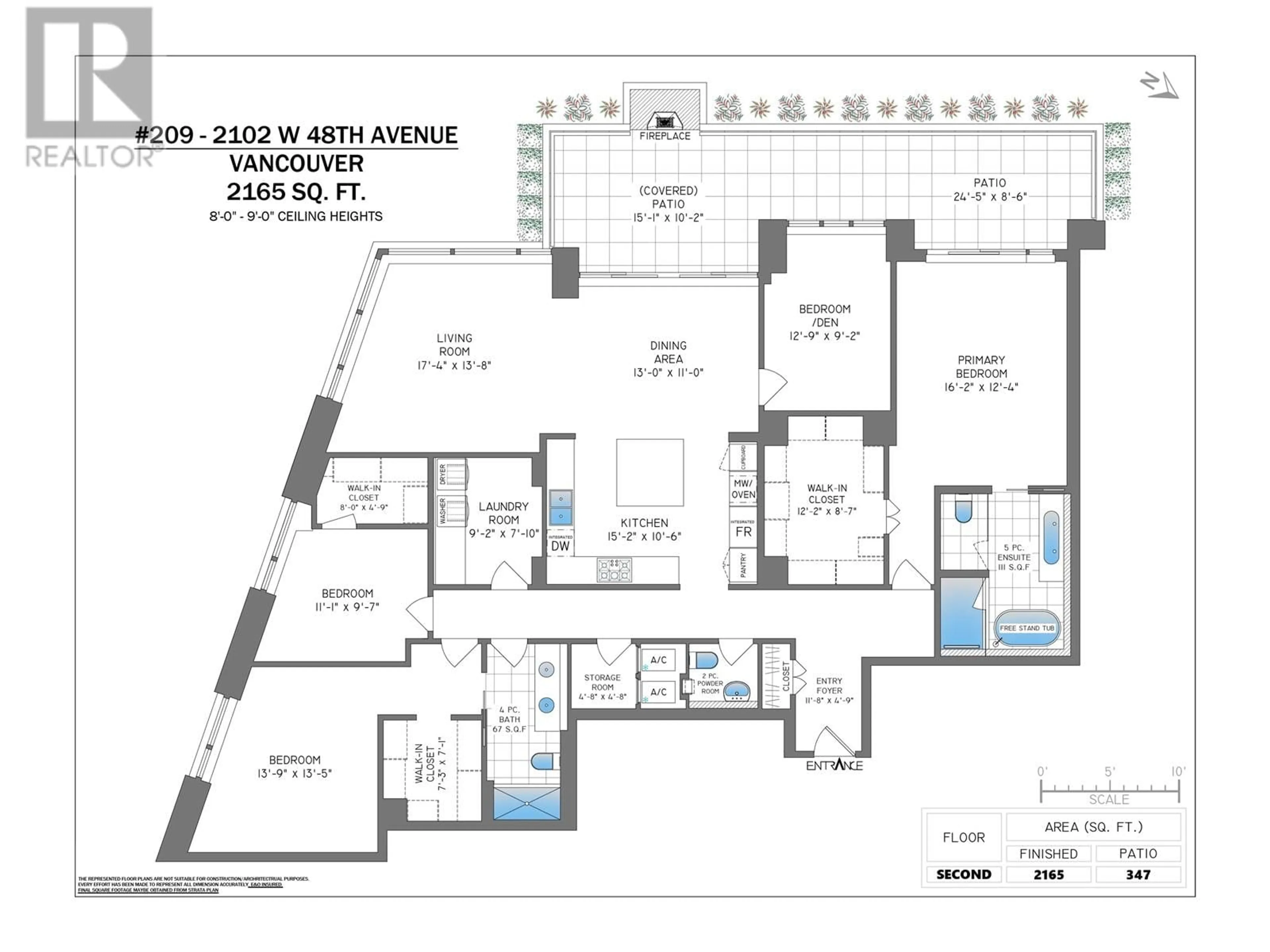 Floor plan for 209 2102 W 48TH AVENUE, Vancouver British Columbia V6M2P5