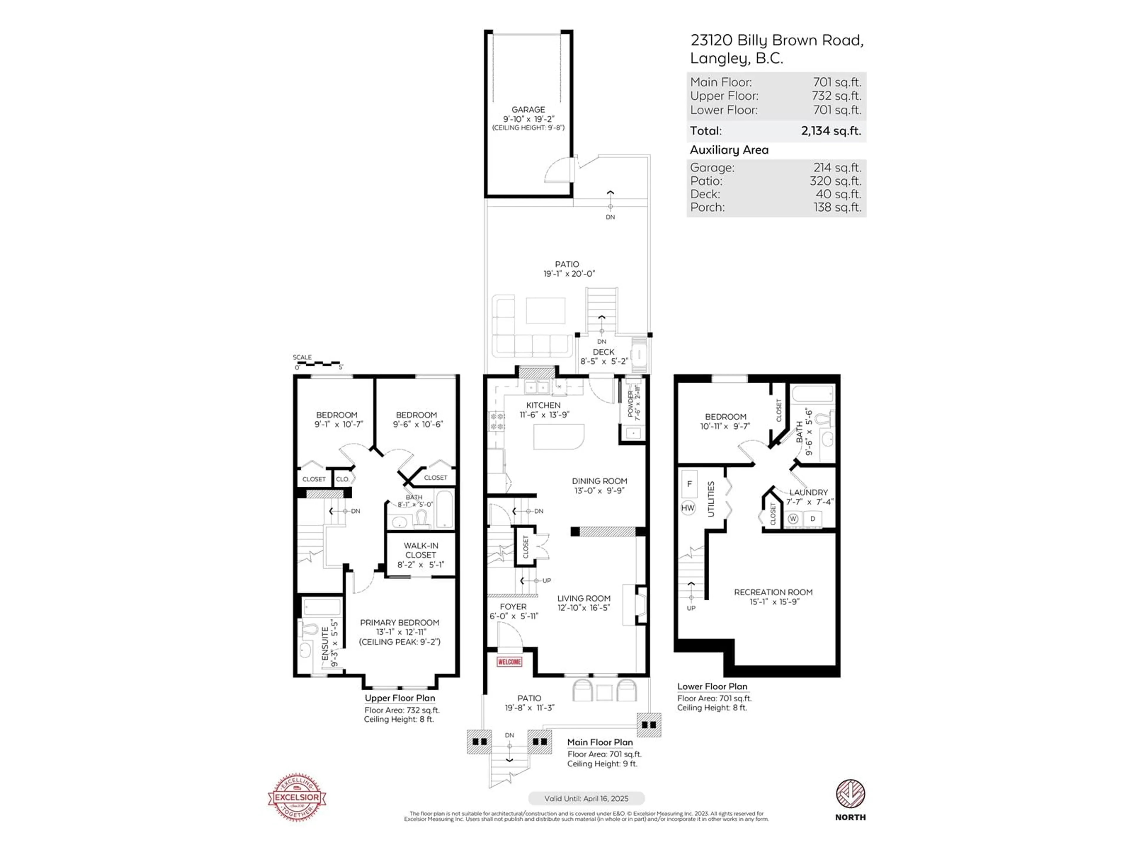 Floor plan for 23120 BILLY BROWN ROAD, Langley British Columbia V1M4G1