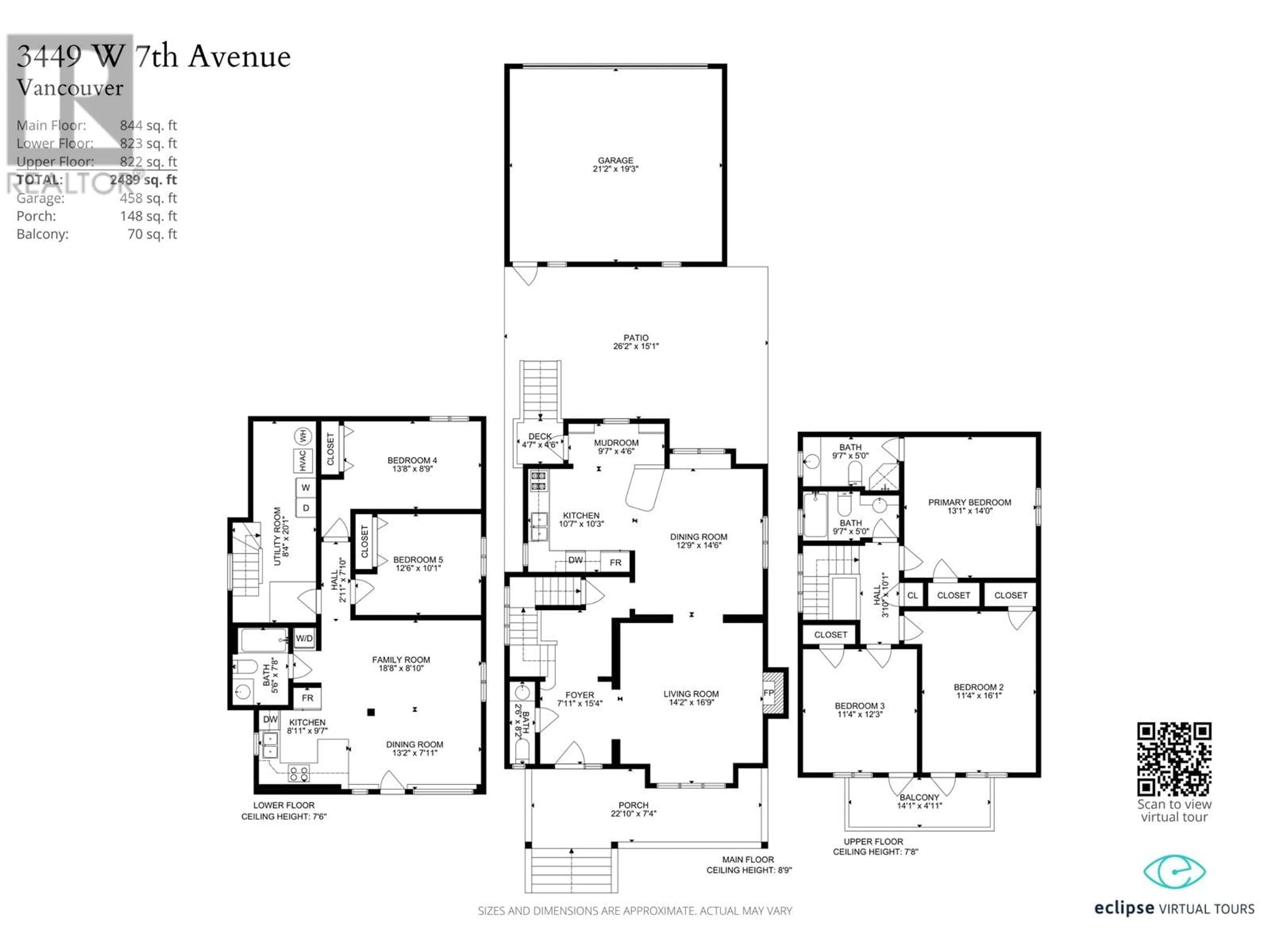 Floor plan for 3449 W 7TH AVENUE, Vancouver British Columbia V6R1W2