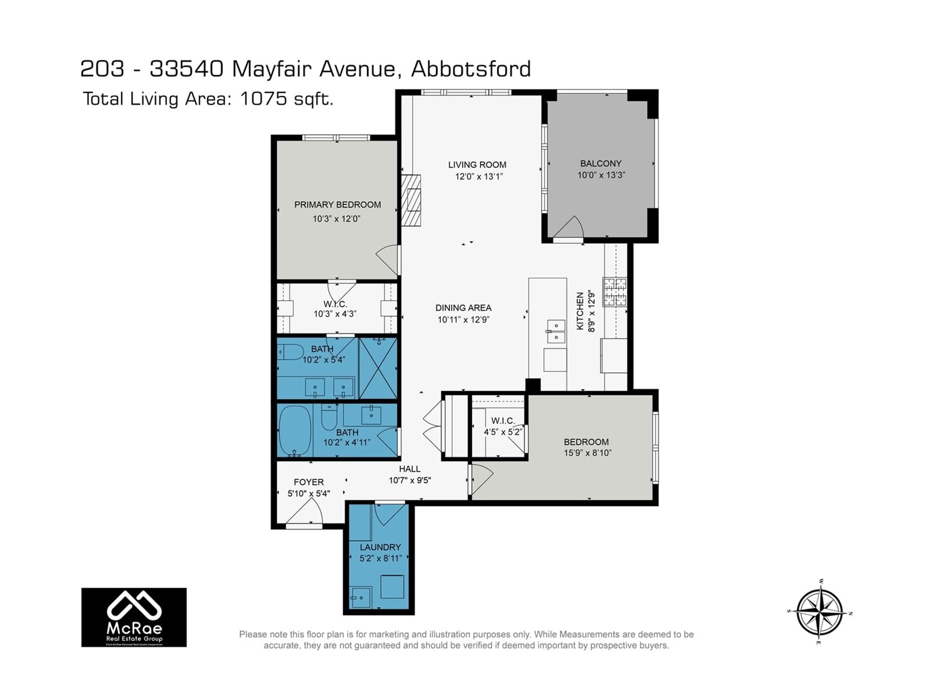 Floor plan for 203 33540 MAYFAIR AVENUE, Abbotsford British Columbia V2S0J3