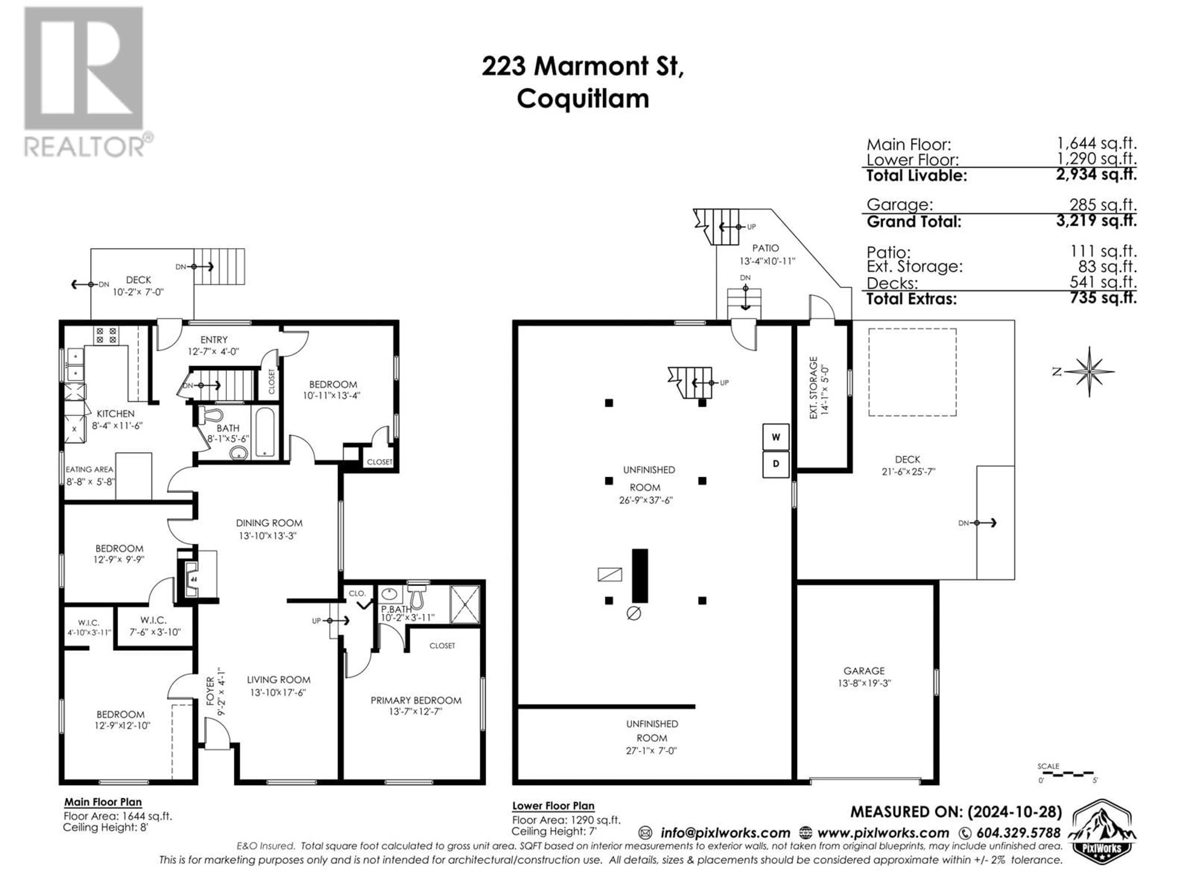 Floor plan for 223 MARMONT STREET, Coquitlam British Columbia V3K4P7