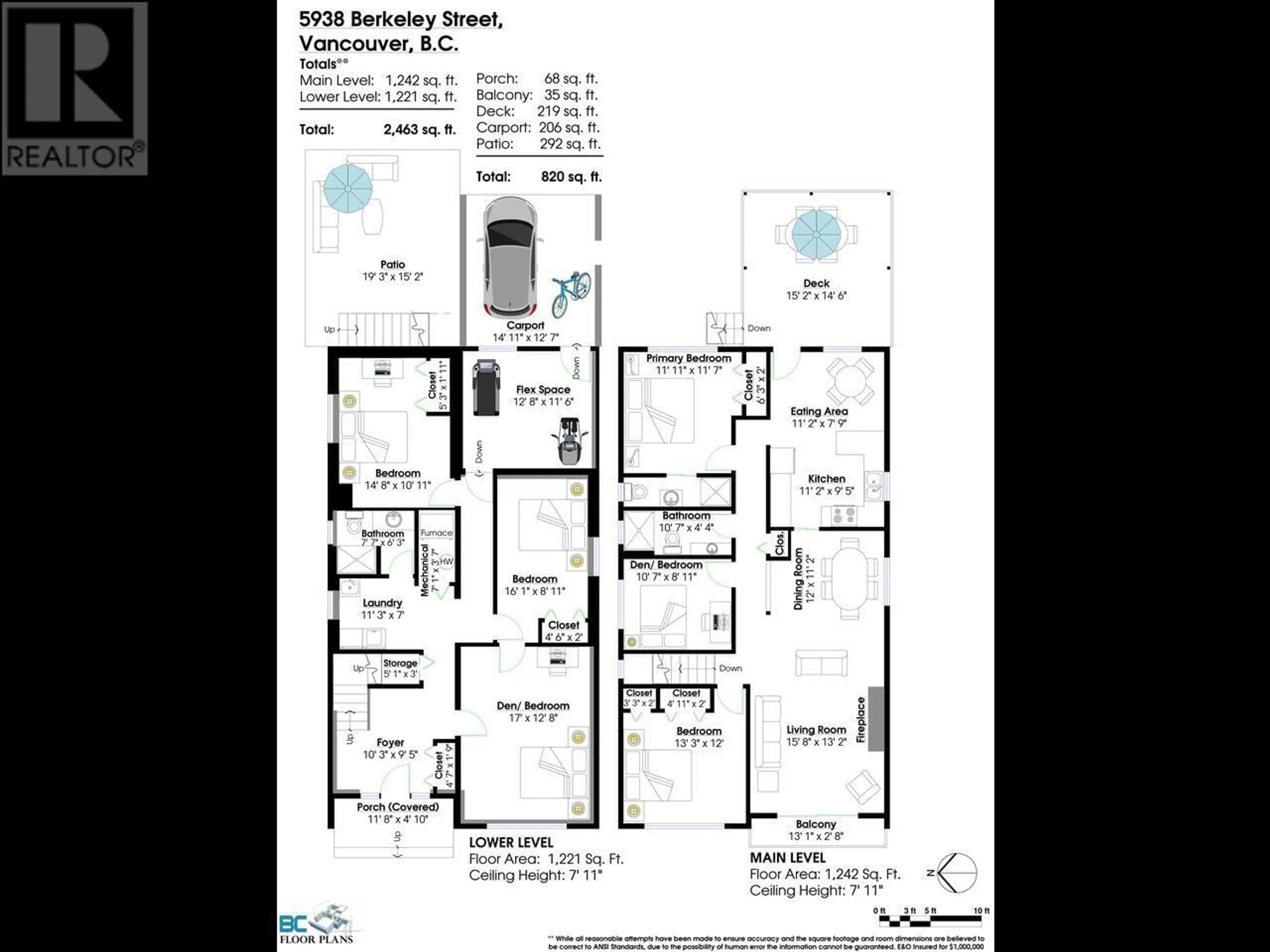 Floor plan for 5938 BERKELEY STREET, Vancouver British Columbia V5R3H2