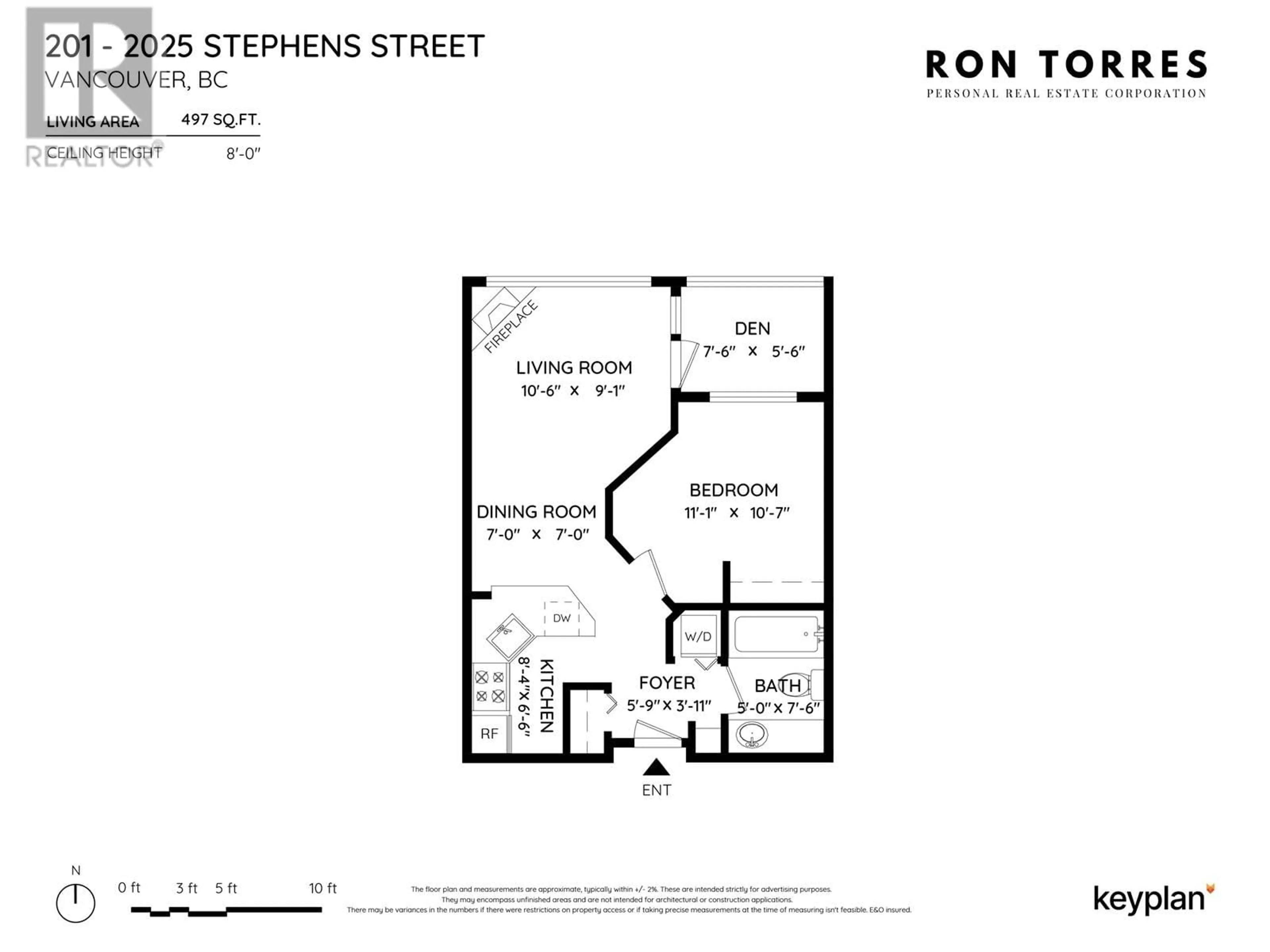 Floor plan for 201 2025 STEPHENS STREET, Vancouver British Columbia V6K3W2