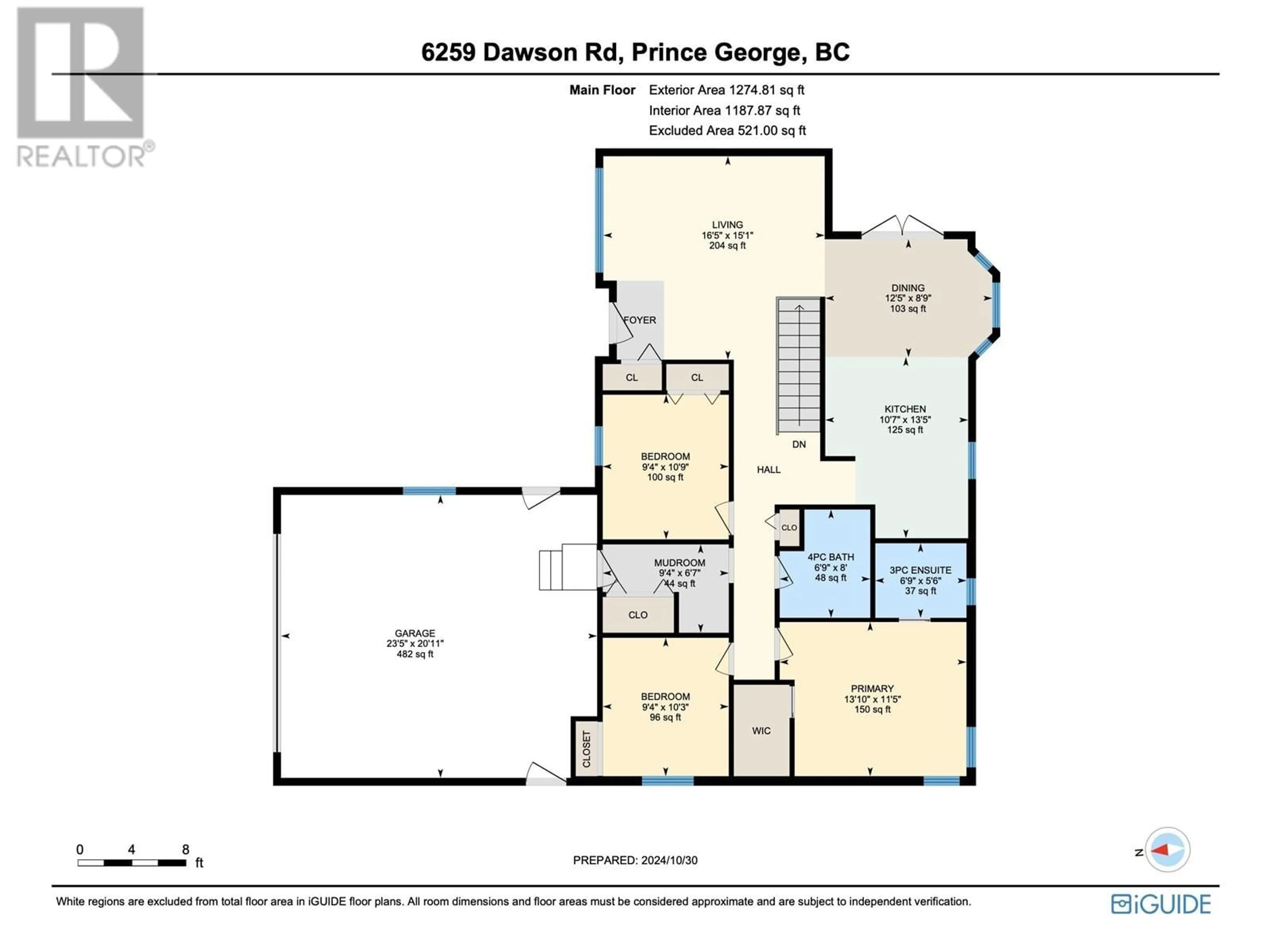 Floor plan for 6259 DAWSON ROAD, Prince George British Columbia V2K5B4