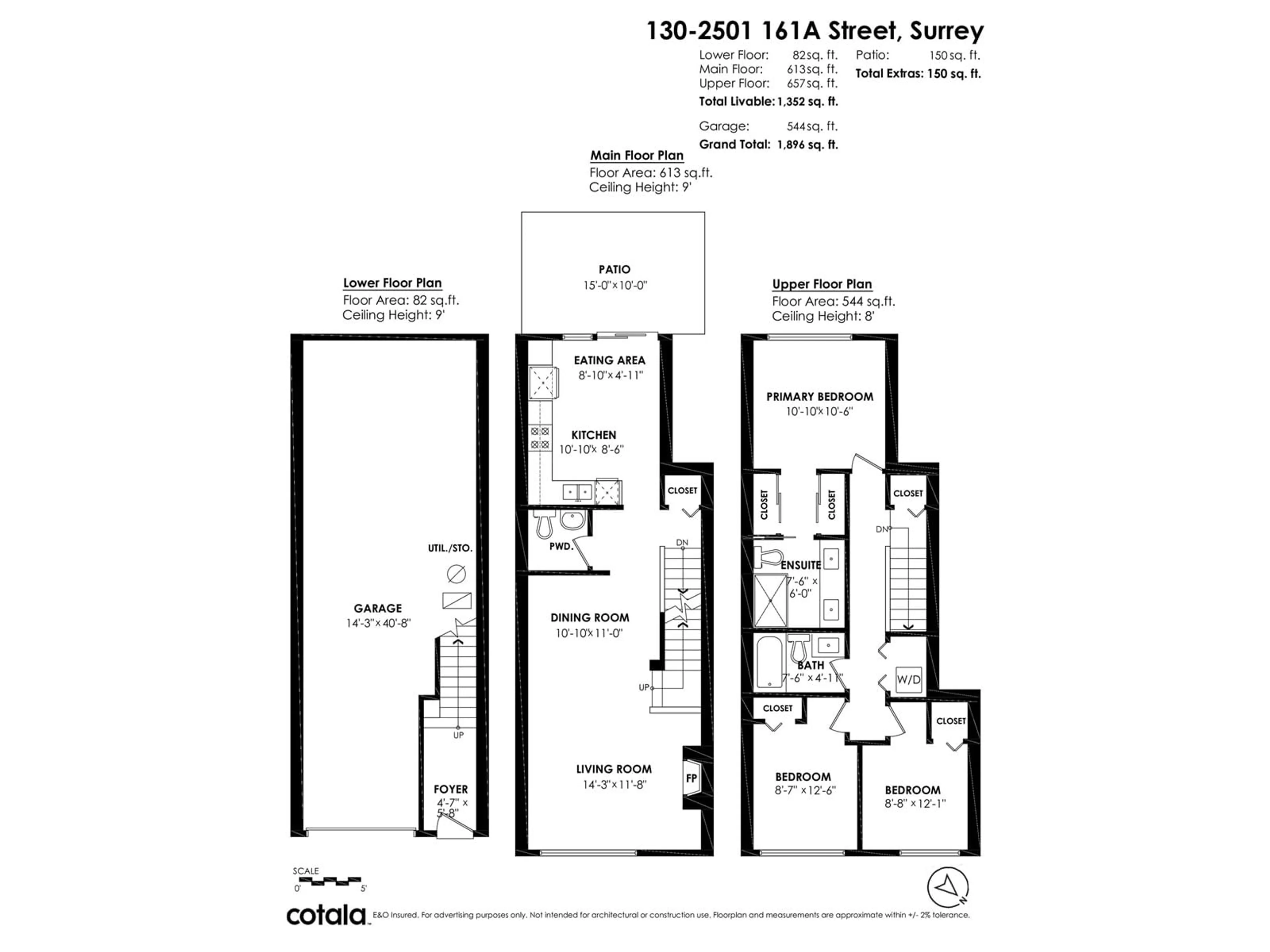 Floor plan for 130 2501 161A STREET, Surrey British Columbia V3Z7Y6