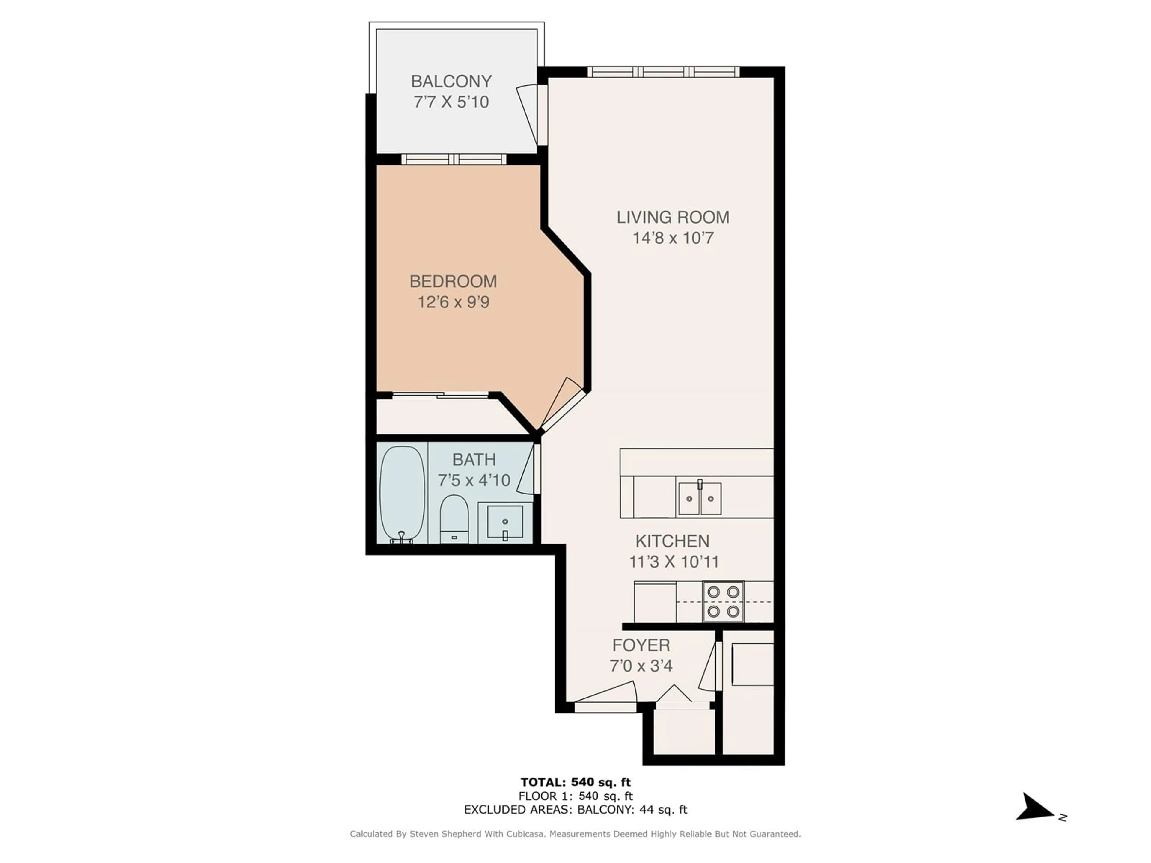 Floor plan for 412 30515 CARDINAL AVENUE, Abbotsford British Columbia V2T0A8