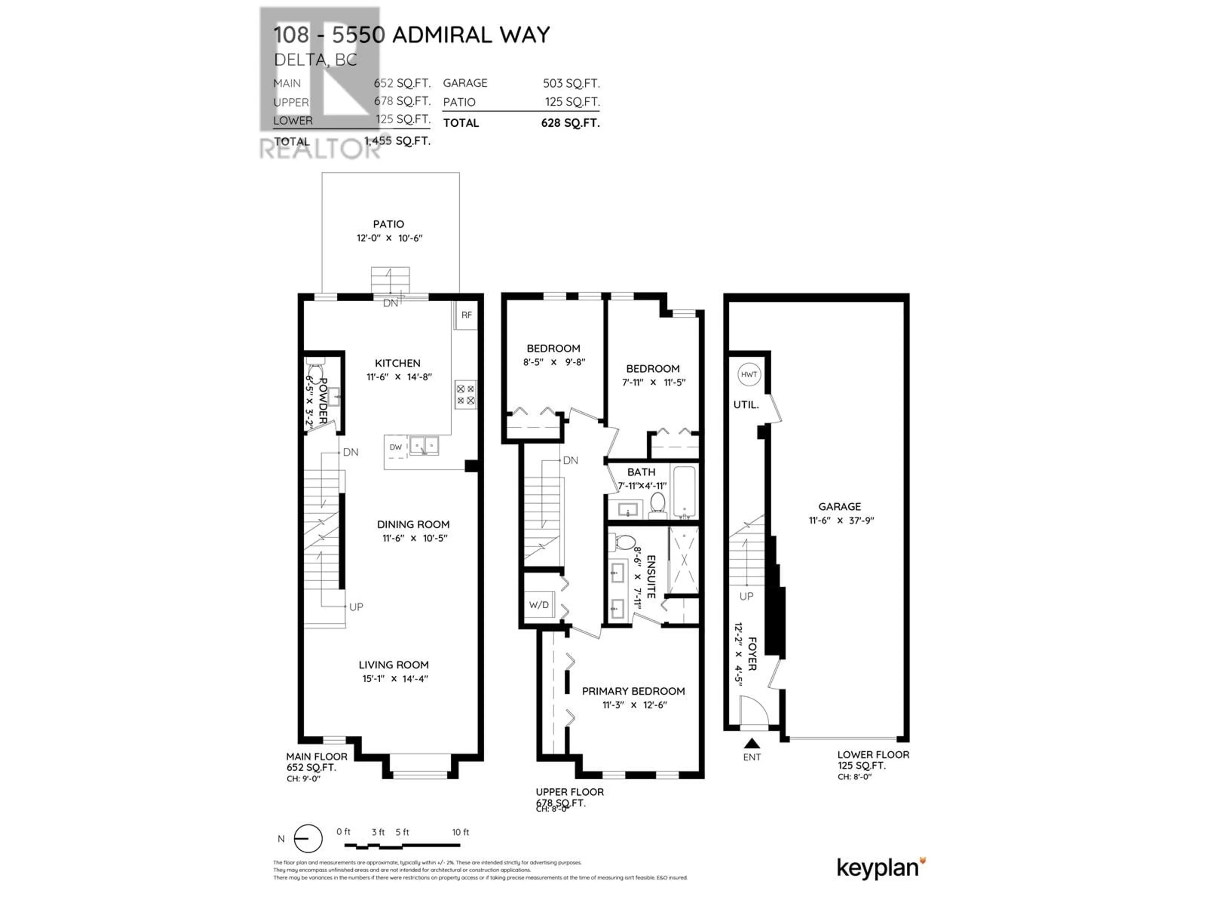 Floor plan for 108 5550 ADMIRAL WAY, Delta British Columbia V4K0C4