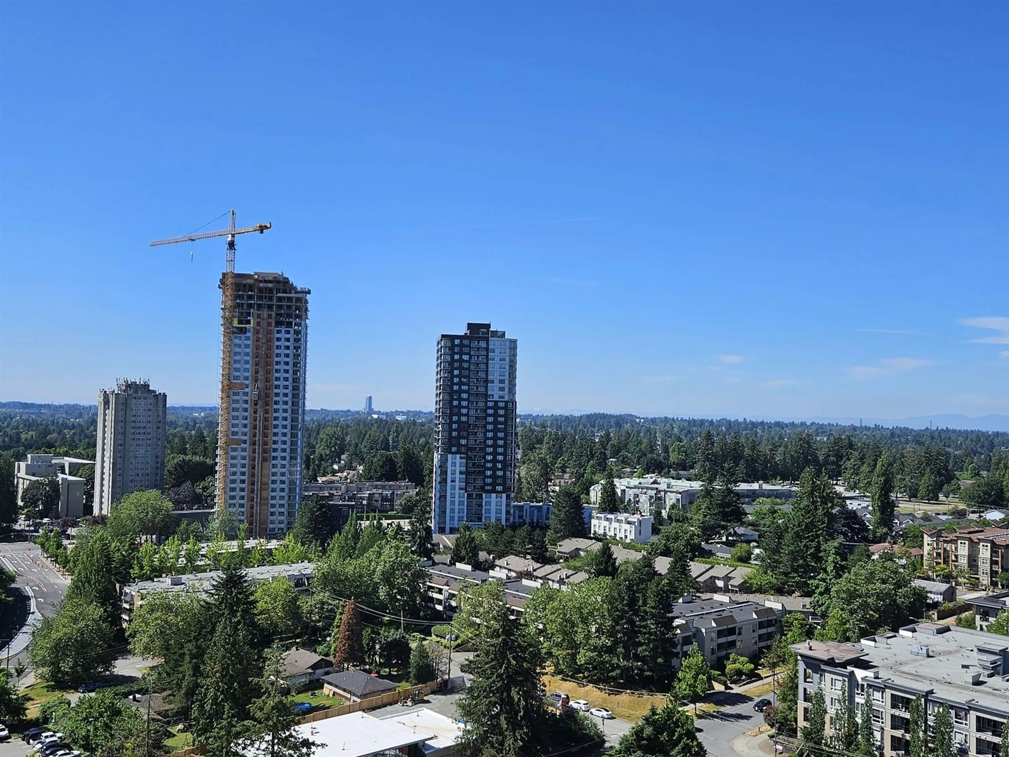 A pic from outside/outdoor area/front of a property/back of a property/a pic from drone, city buildings view from balcony for 2201 13438 CENTRAL AVENUE, Surrey British Columbia V3T0N2