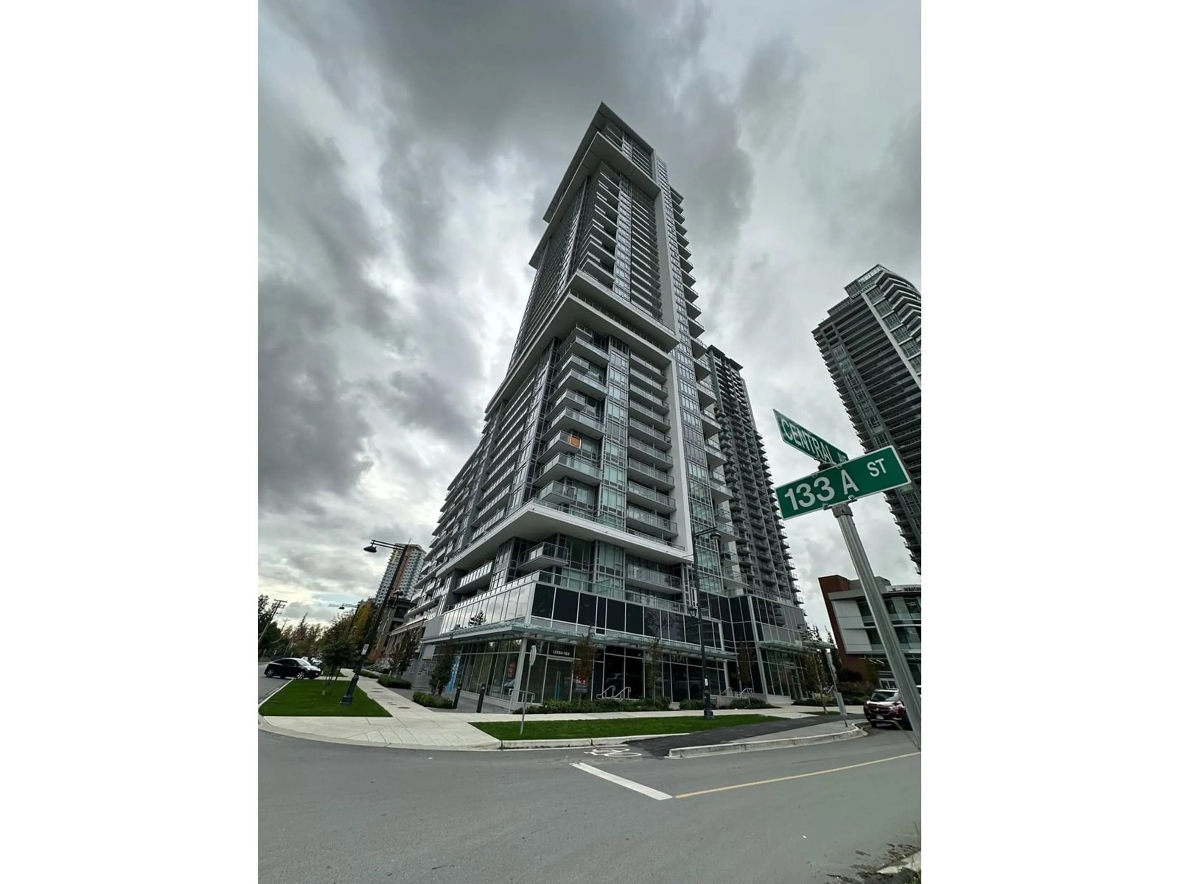 A pic from exterior of the house or condo, the street view for 1912 13350 CENTRAL AVENUE, Surrey British Columbia V3T0S1