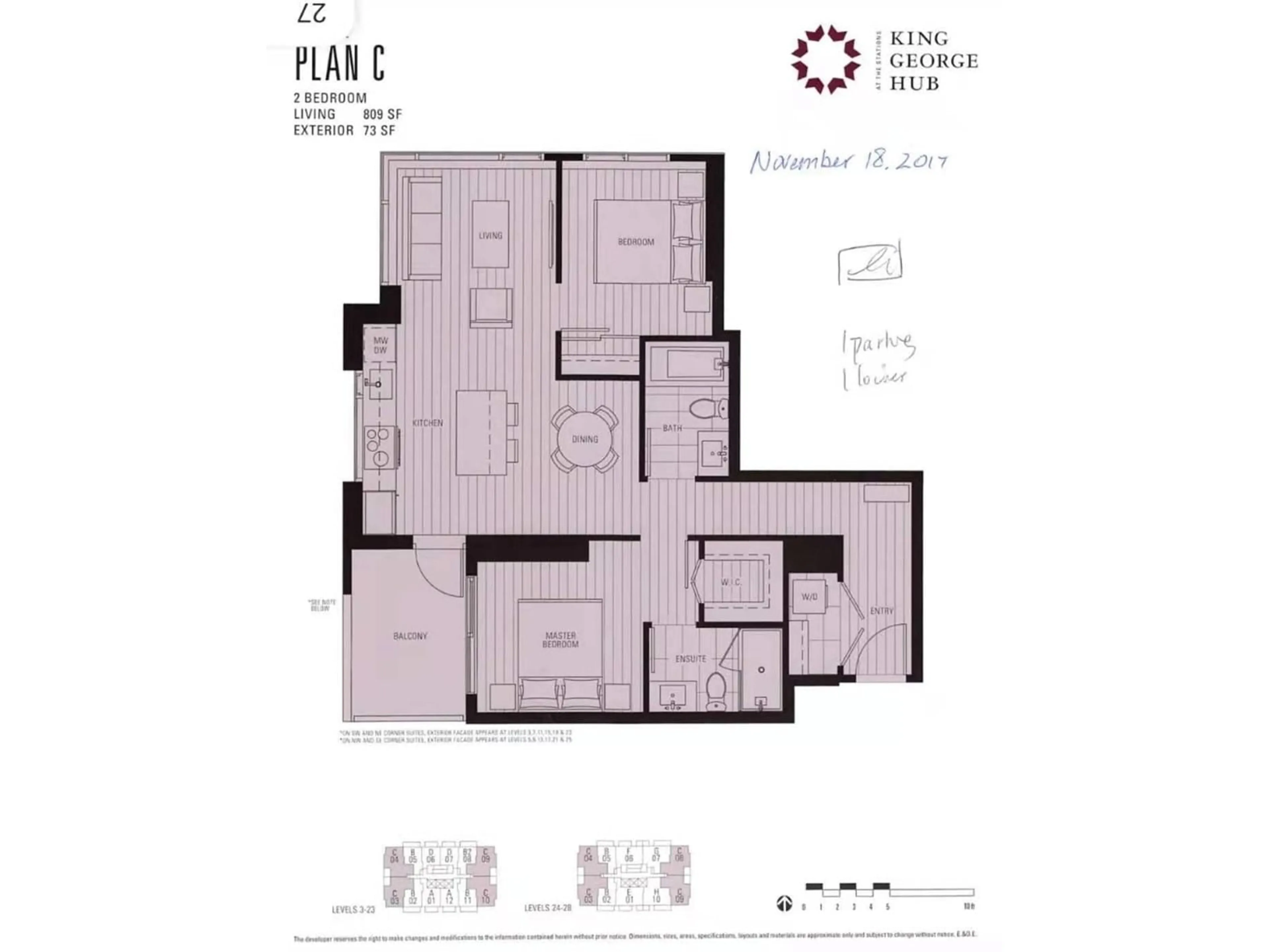 Floor plan for 2603 13655 FRASER HIGHWAY, Surrey British Columbia V3T0P8