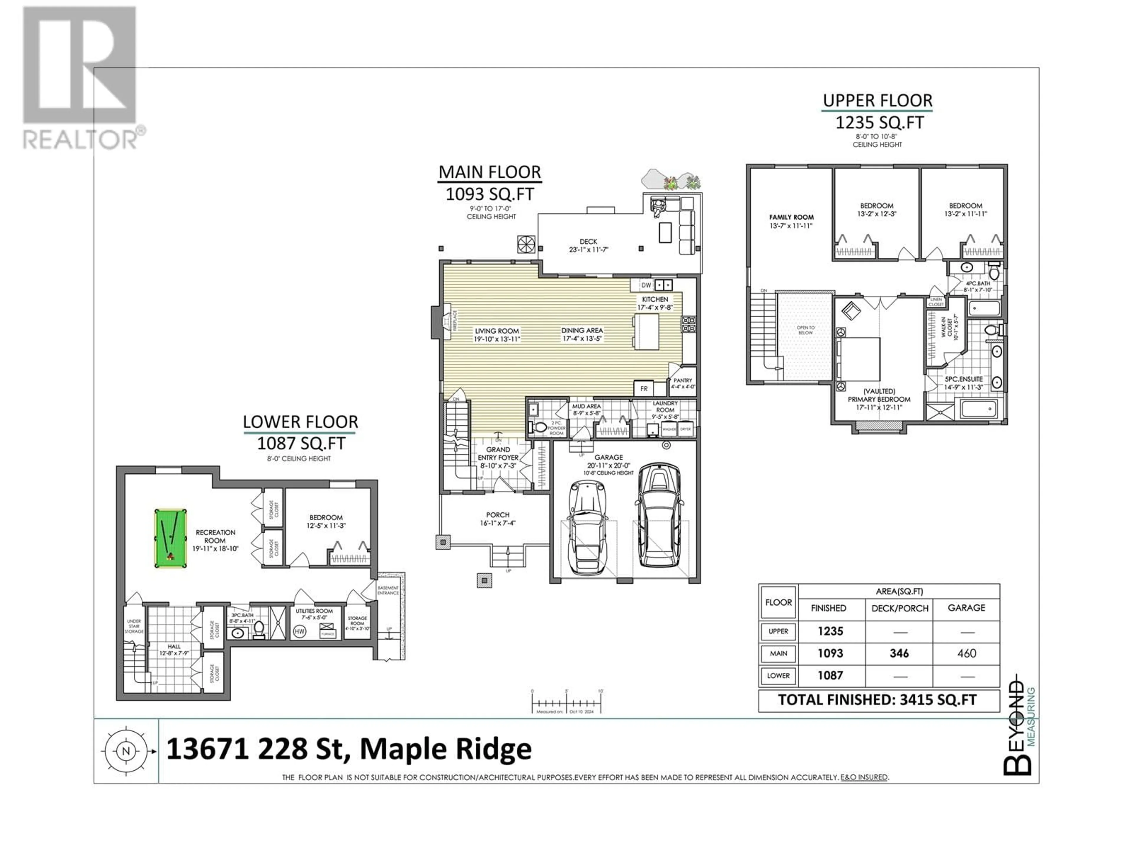 Floor plan for 13671 228 STREET, Maple Ridge British Columbia V4R0B5