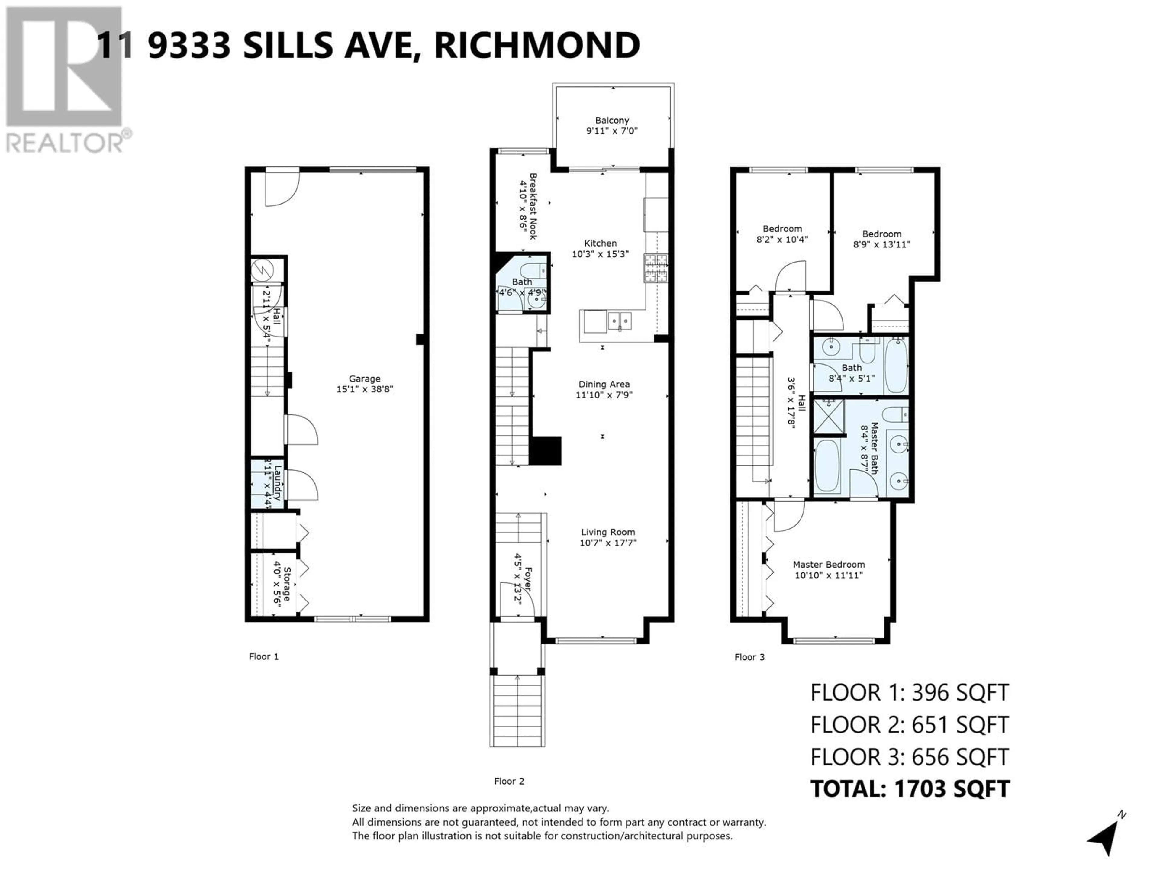 Floor plan for 11 9333 SILLS AVENUE, Richmond British Columbia V6Y4K8