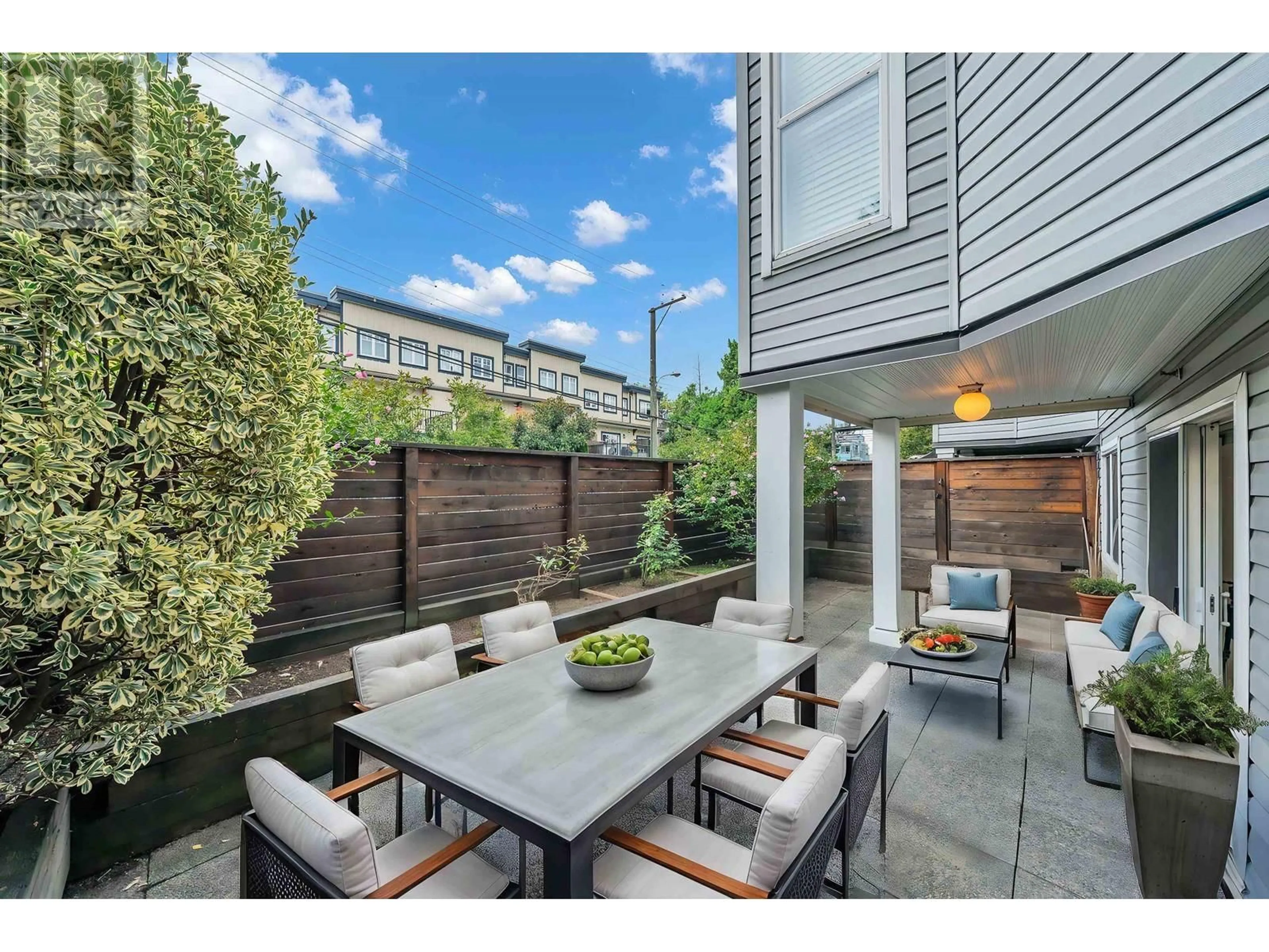 Patio, the fenced backyard for 105 2272 DUNDAS STREET, Vancouver British Columbia V5L1J8