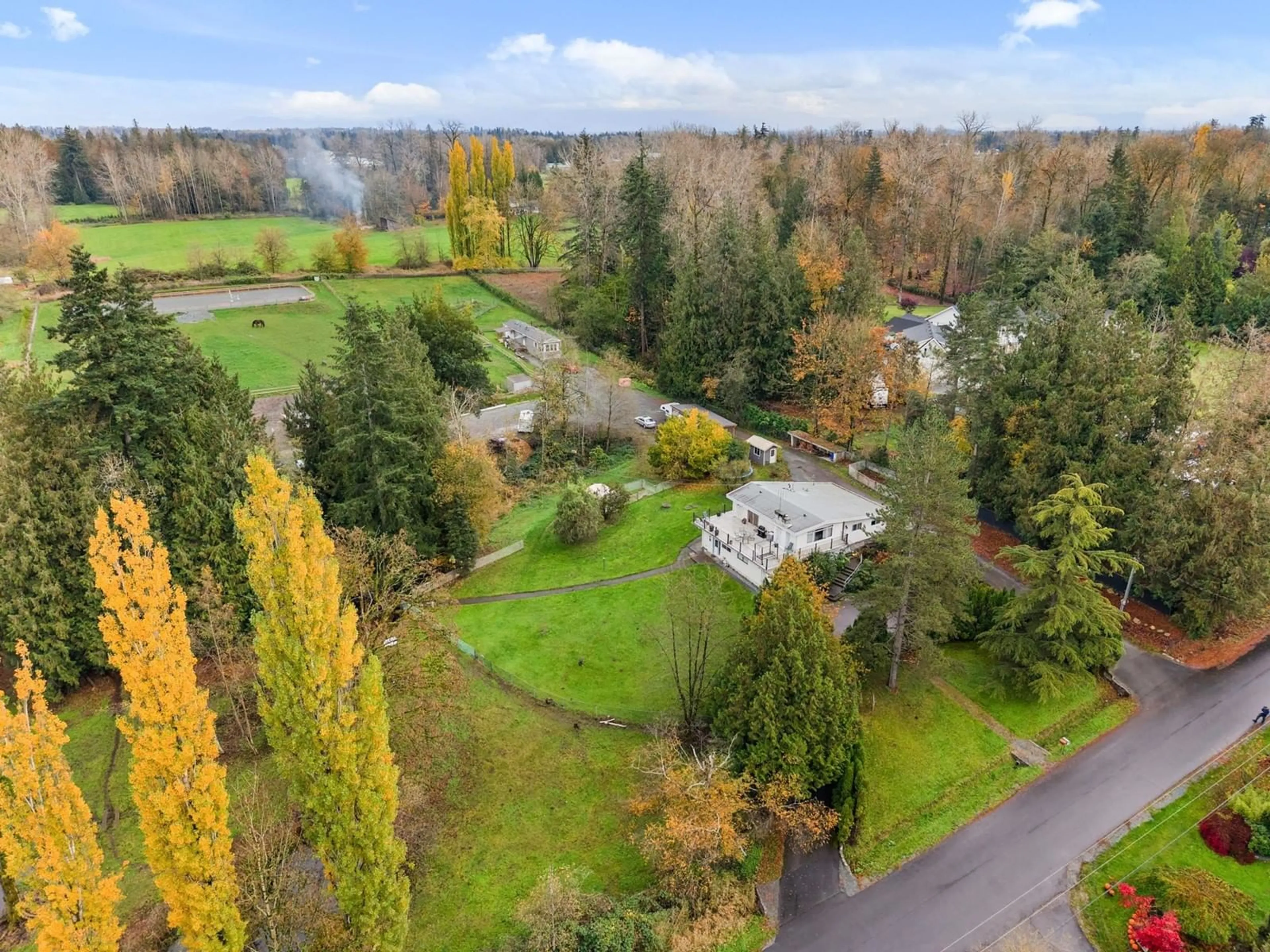 A pic from exterior of the house or condo, the fenced backyard for 1406 242 STREET, Langley British Columbia V2Z1L2