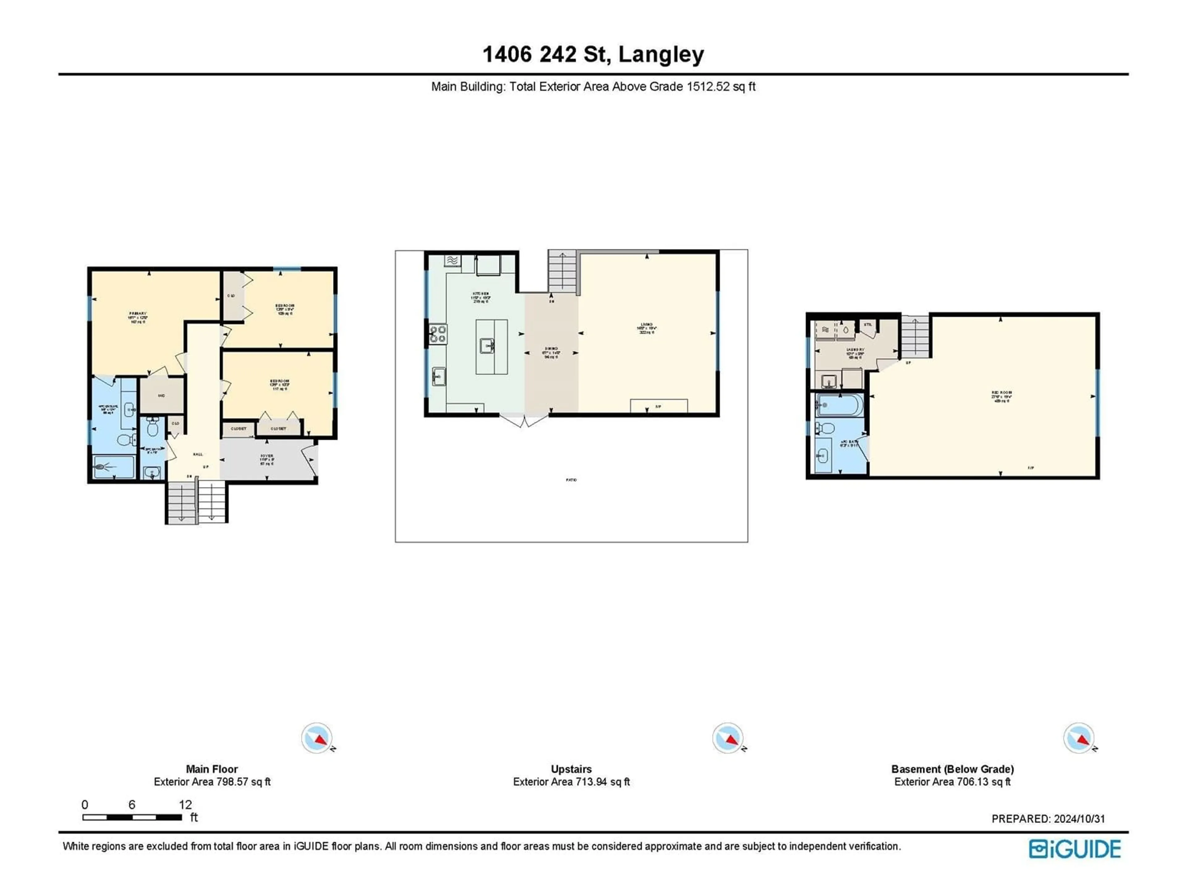 Floor plan for 1406 242 STREET, Langley British Columbia V2Z1L2