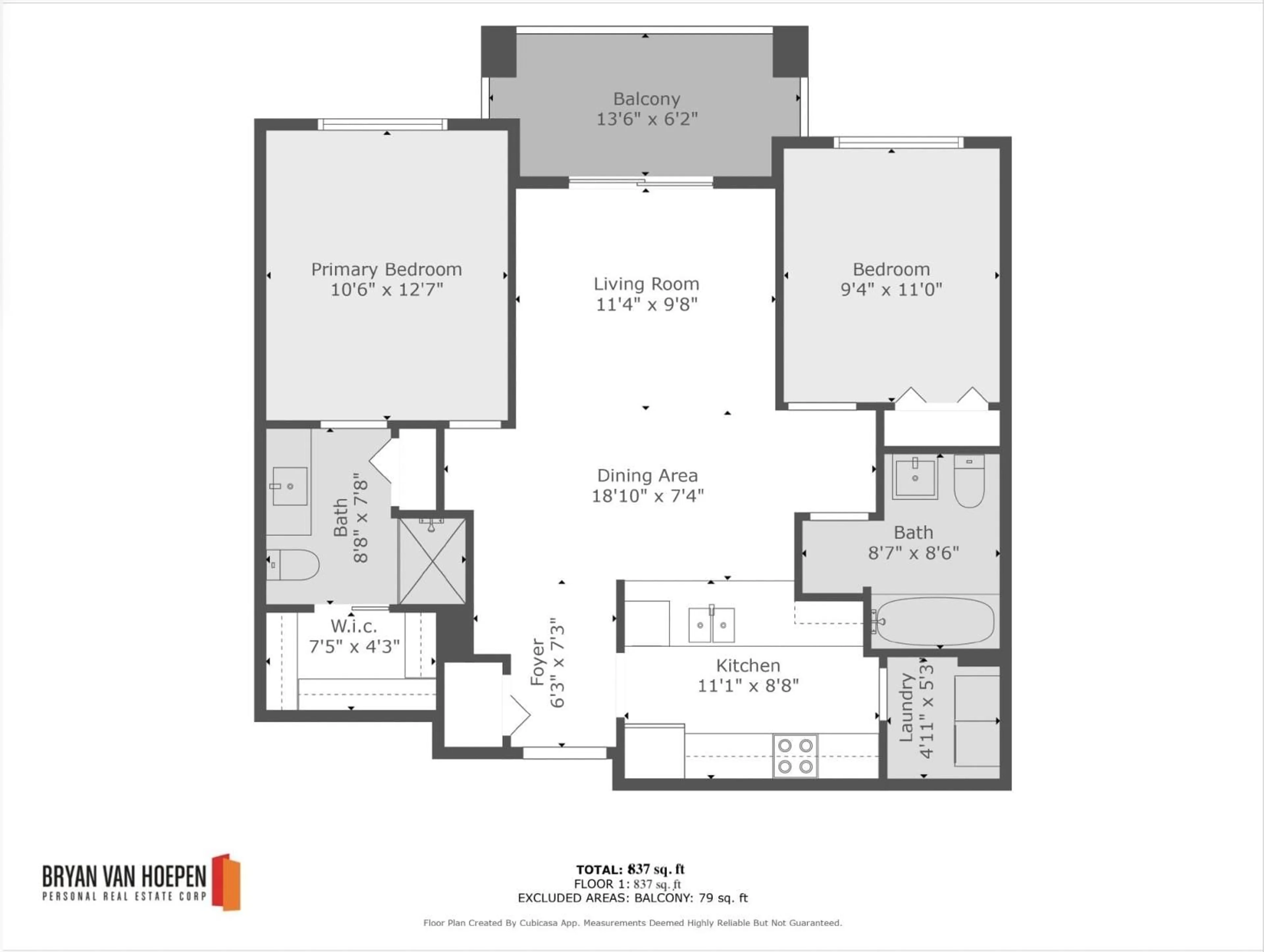 Floor plan for 306 - 45561 YALE ROAD, Chilliwack British Columbia V2P0A8