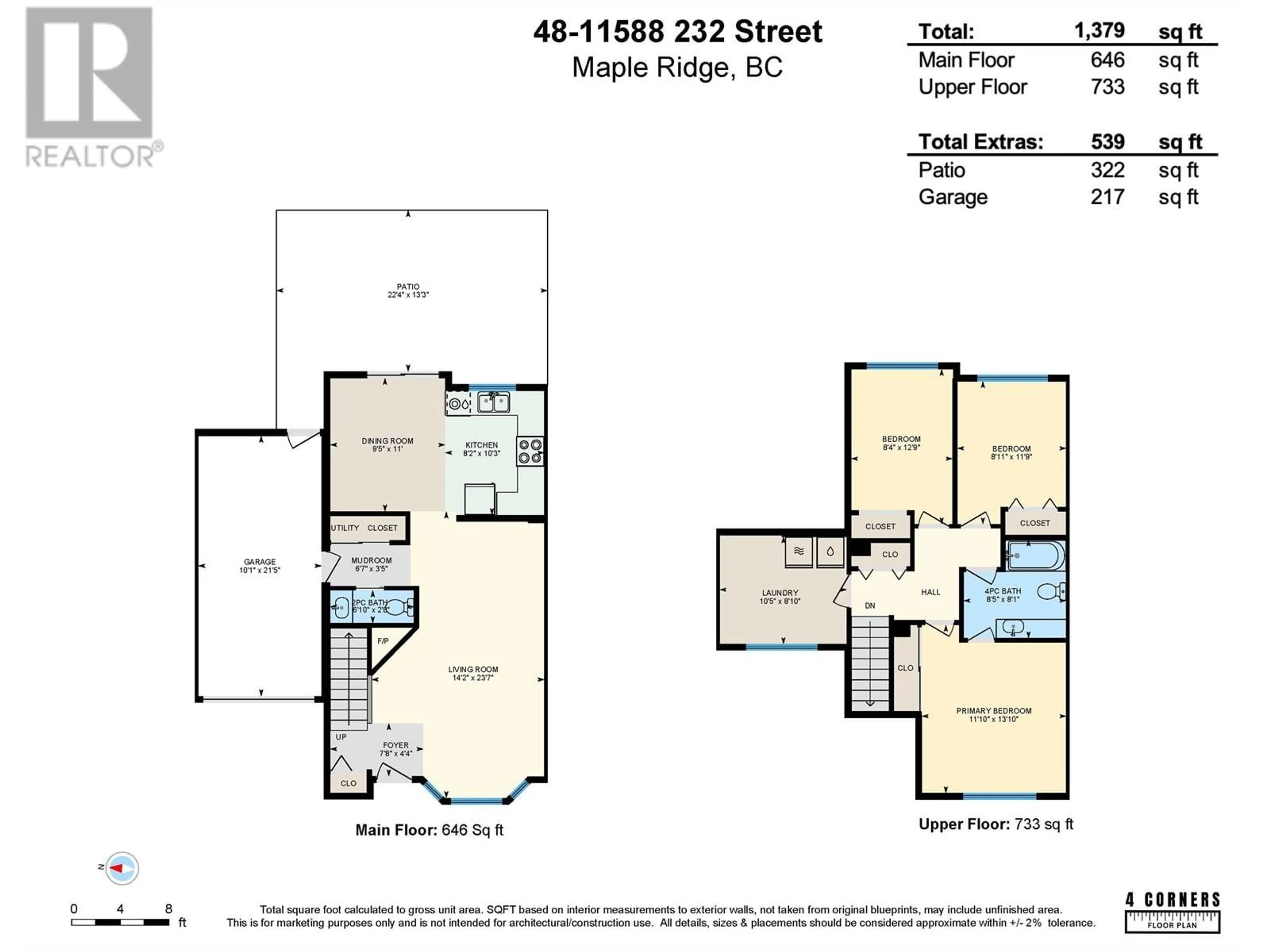 Floor plan for 48 11588 232 STREET, Maple Ridge British Columbia V2X0J6