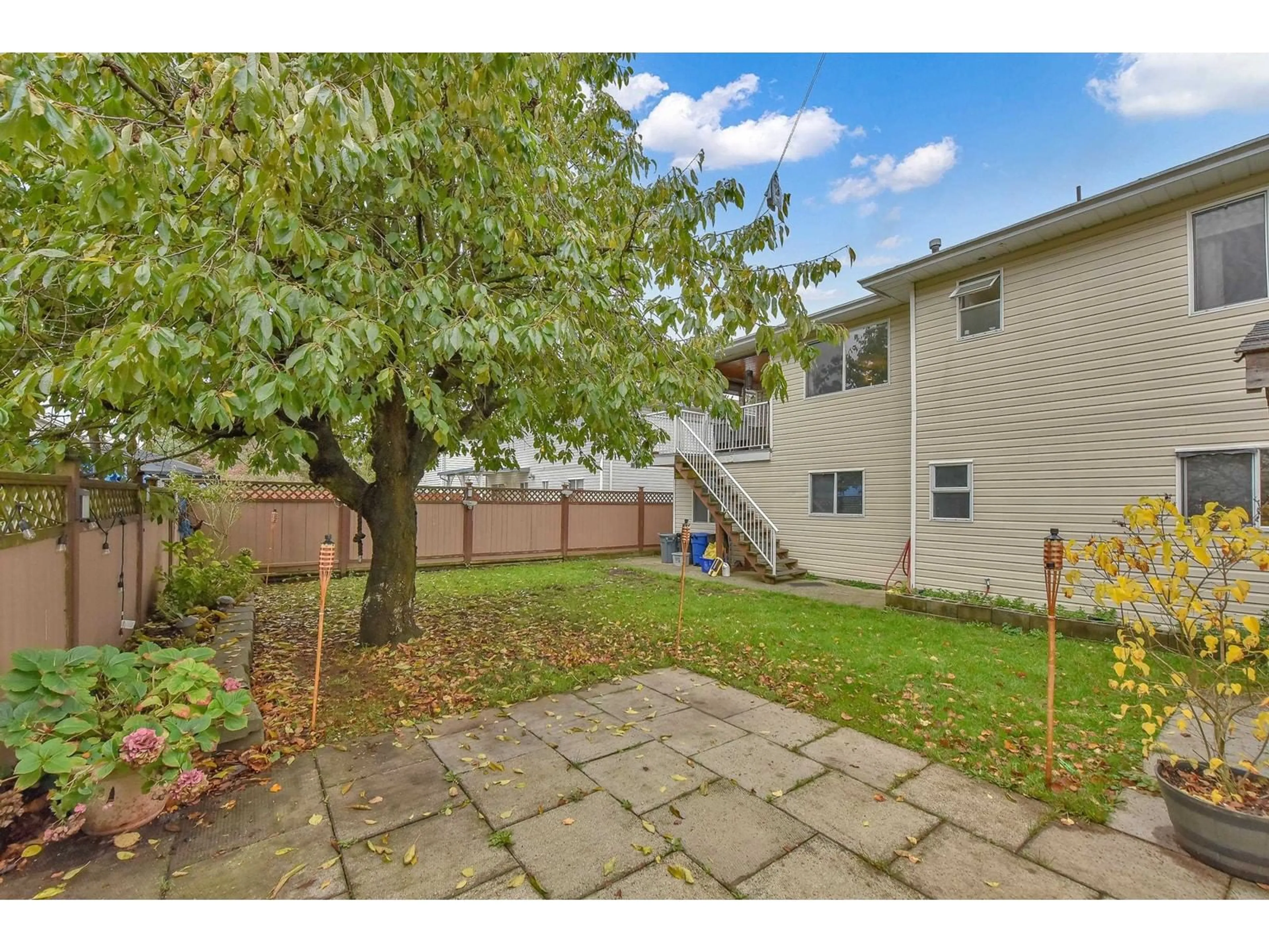 Patio, the fenced backyard for 11698 82A AVENUE, Delta British Columbia V4C2E4