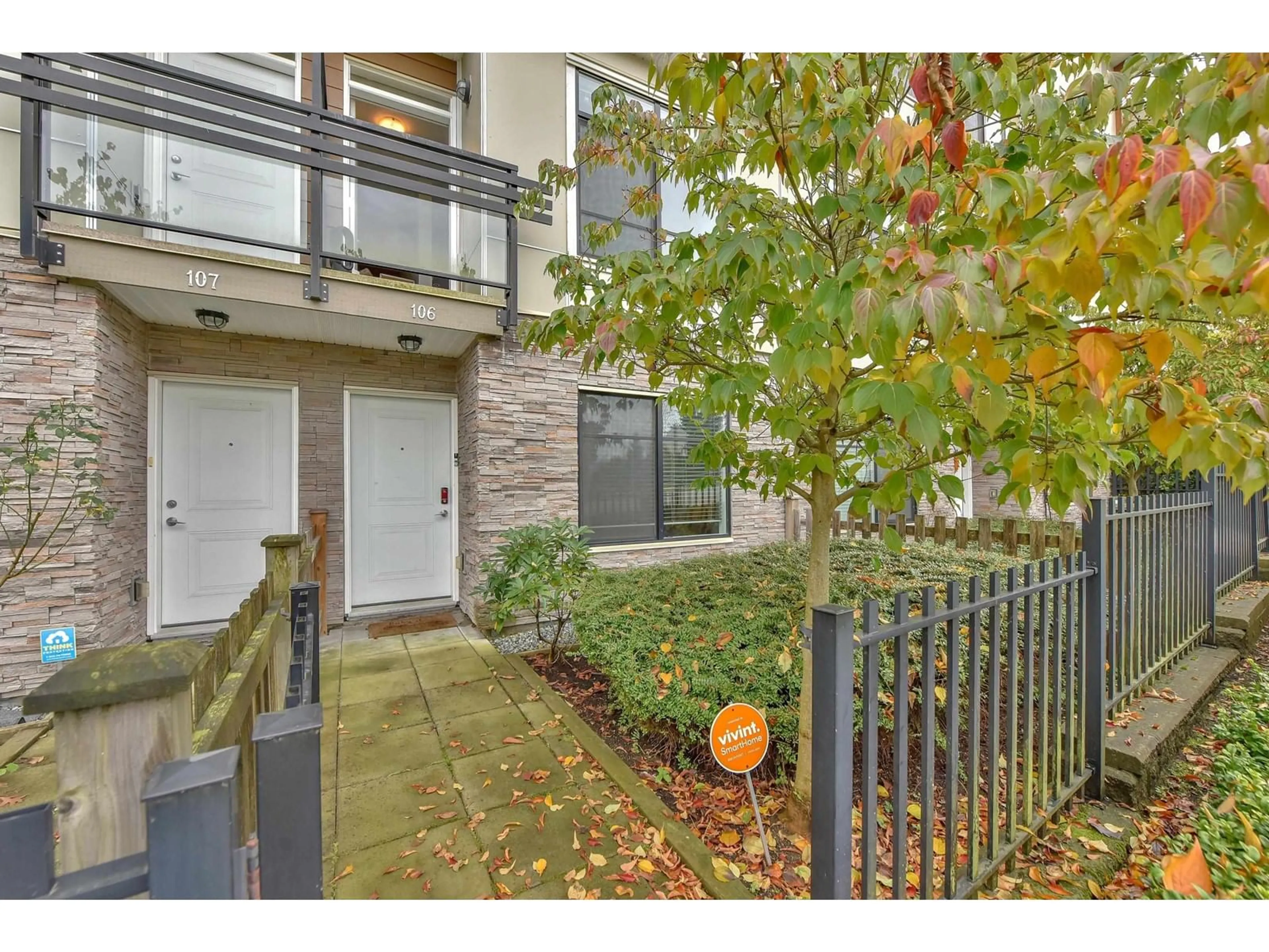 A pic from exterior of the house or condo, the street view for 106 9989 E BARNSTON DRIVE, Surrey British Columbia V4N6N3