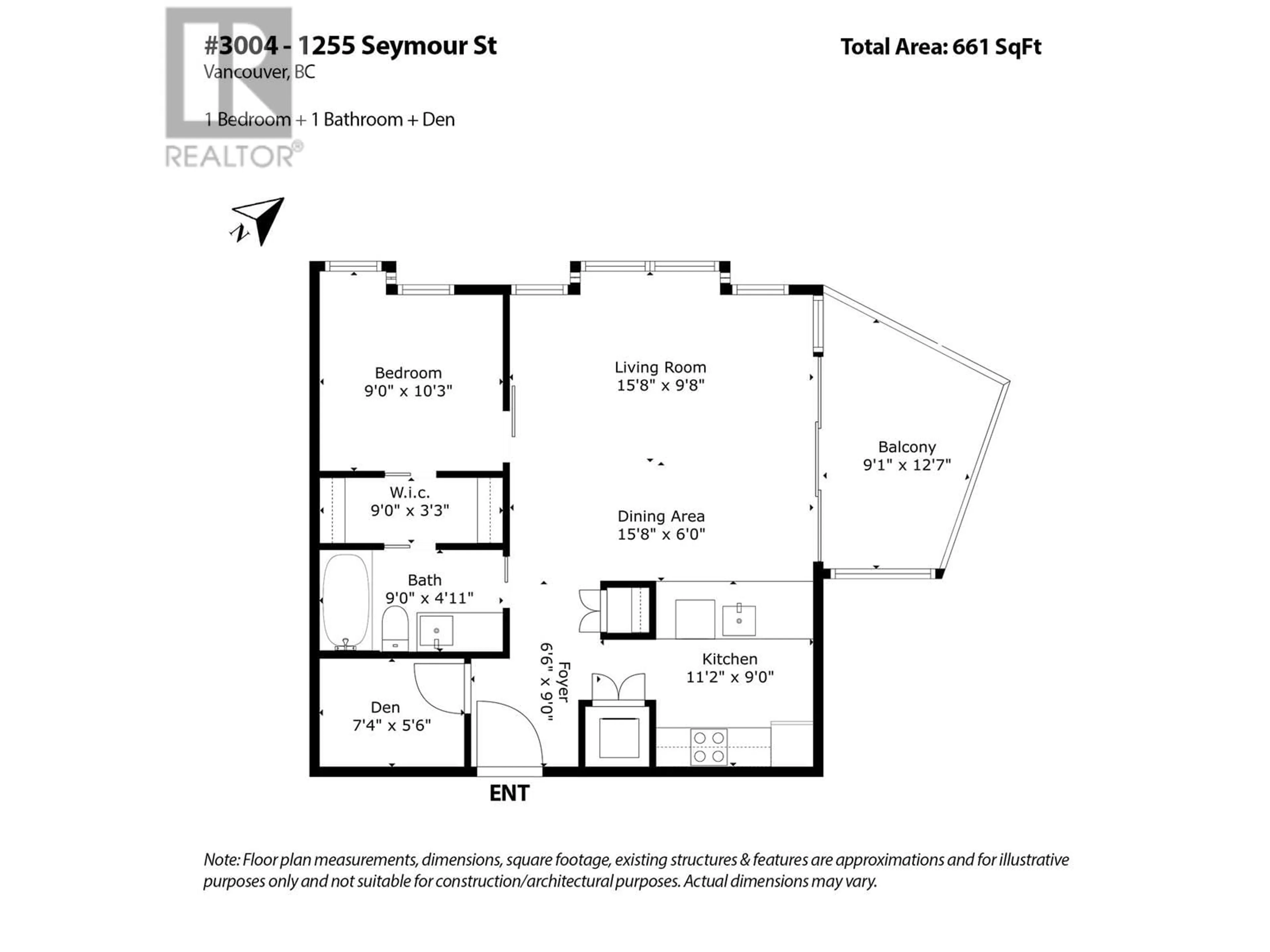 Floor plan for 3004 1255 SEYMOUR STREET, Vancouver British Columbia V6B0H1