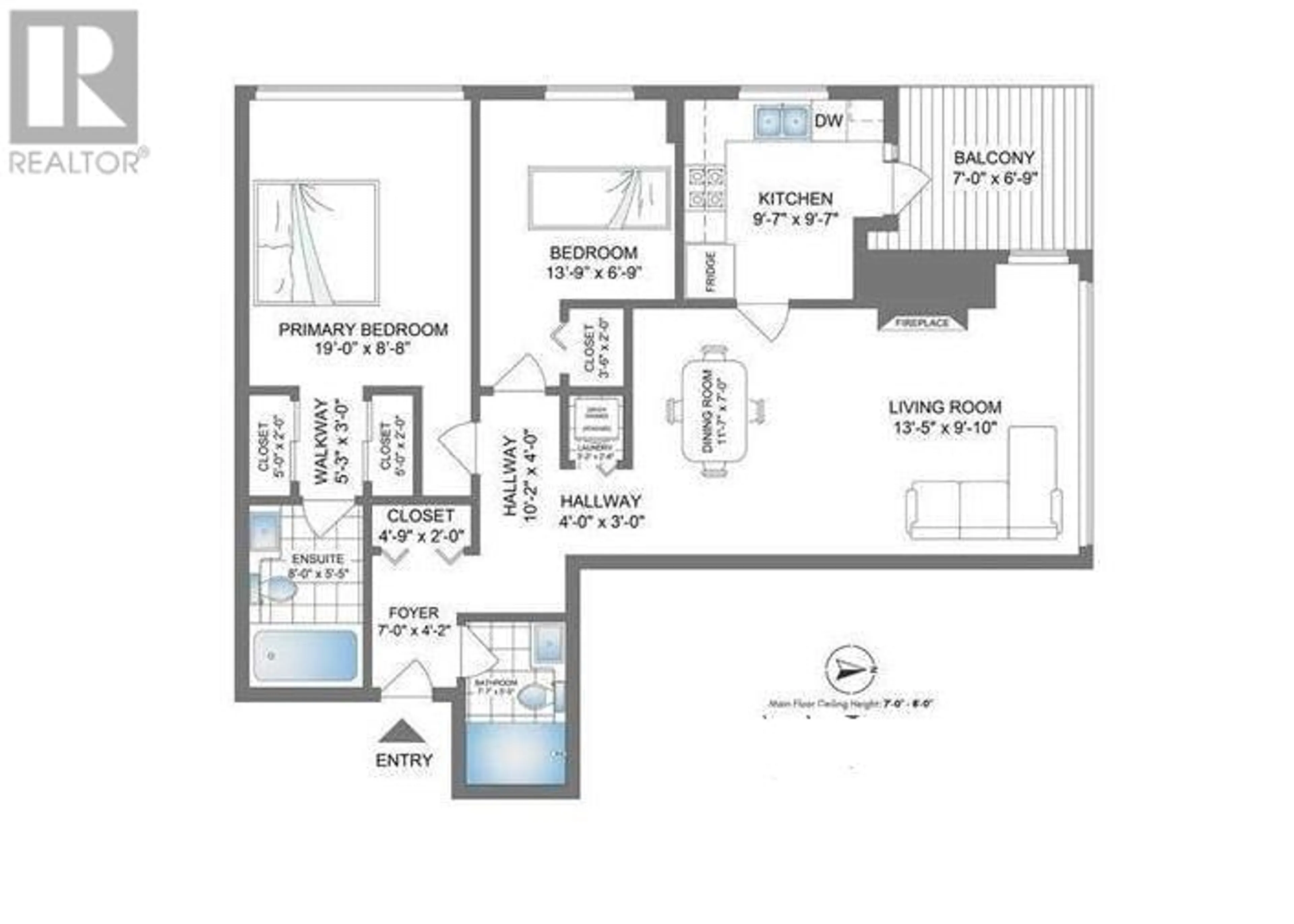 Floor plan for 407 5899 WILSON AVENUE, Burnaby British Columbia V5H4R9