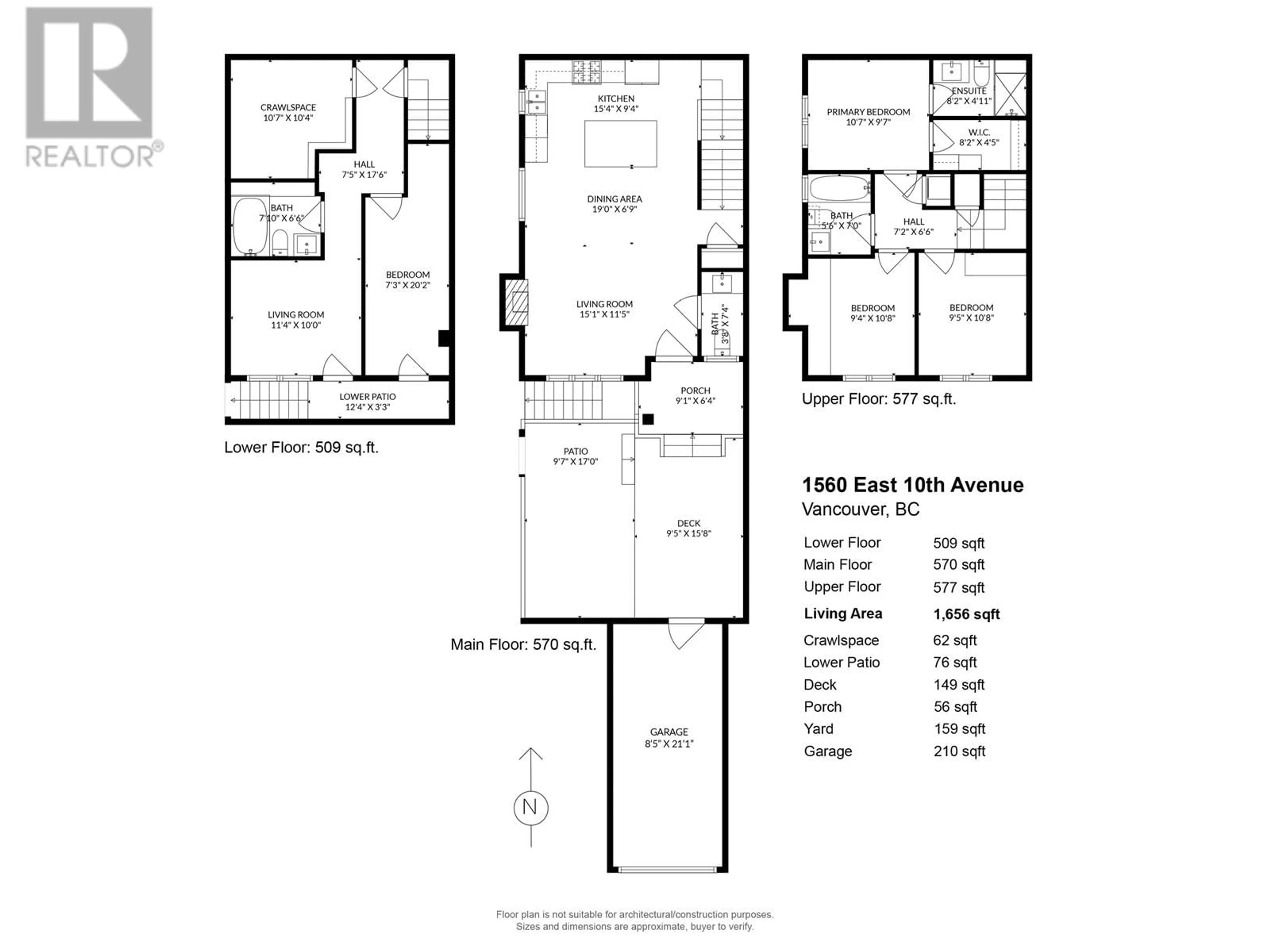 Floor plan for 1560 E 10TH AVENUE, Vancouver British Columbia V5N1X5