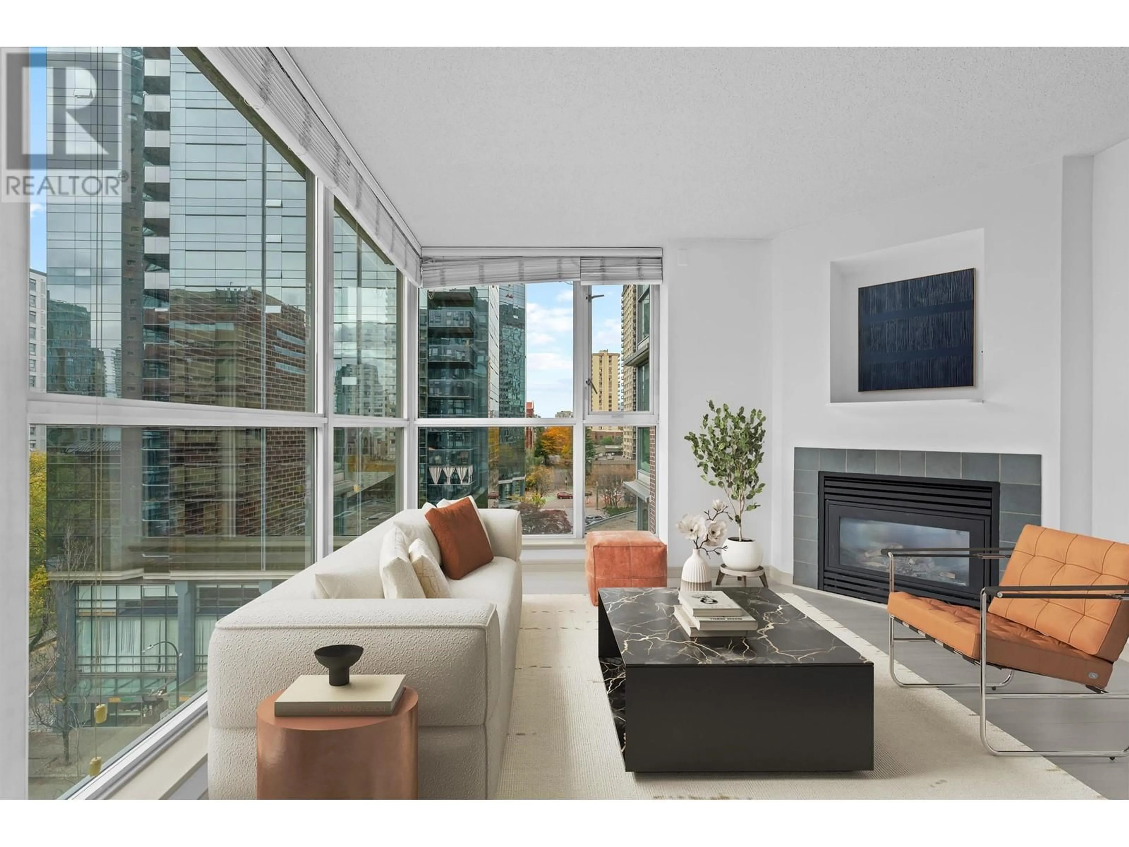 Living room, wood floors for 1107 1068 HORNBY STREET, Vancouver British Columbia V6Z2Y7