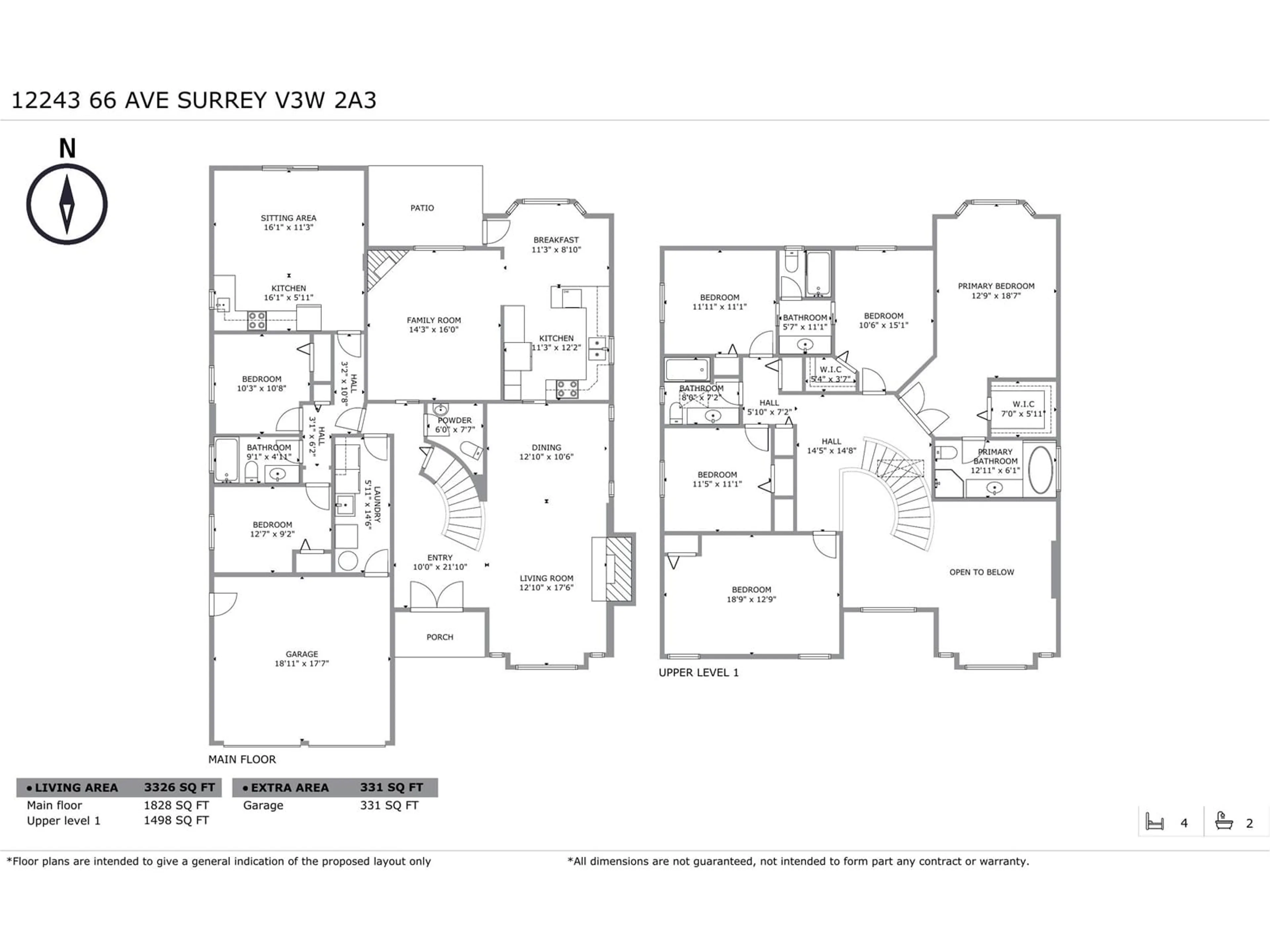 Floor plan for 12243 66 AVENUE, Surrey British Columbia V3W2A3