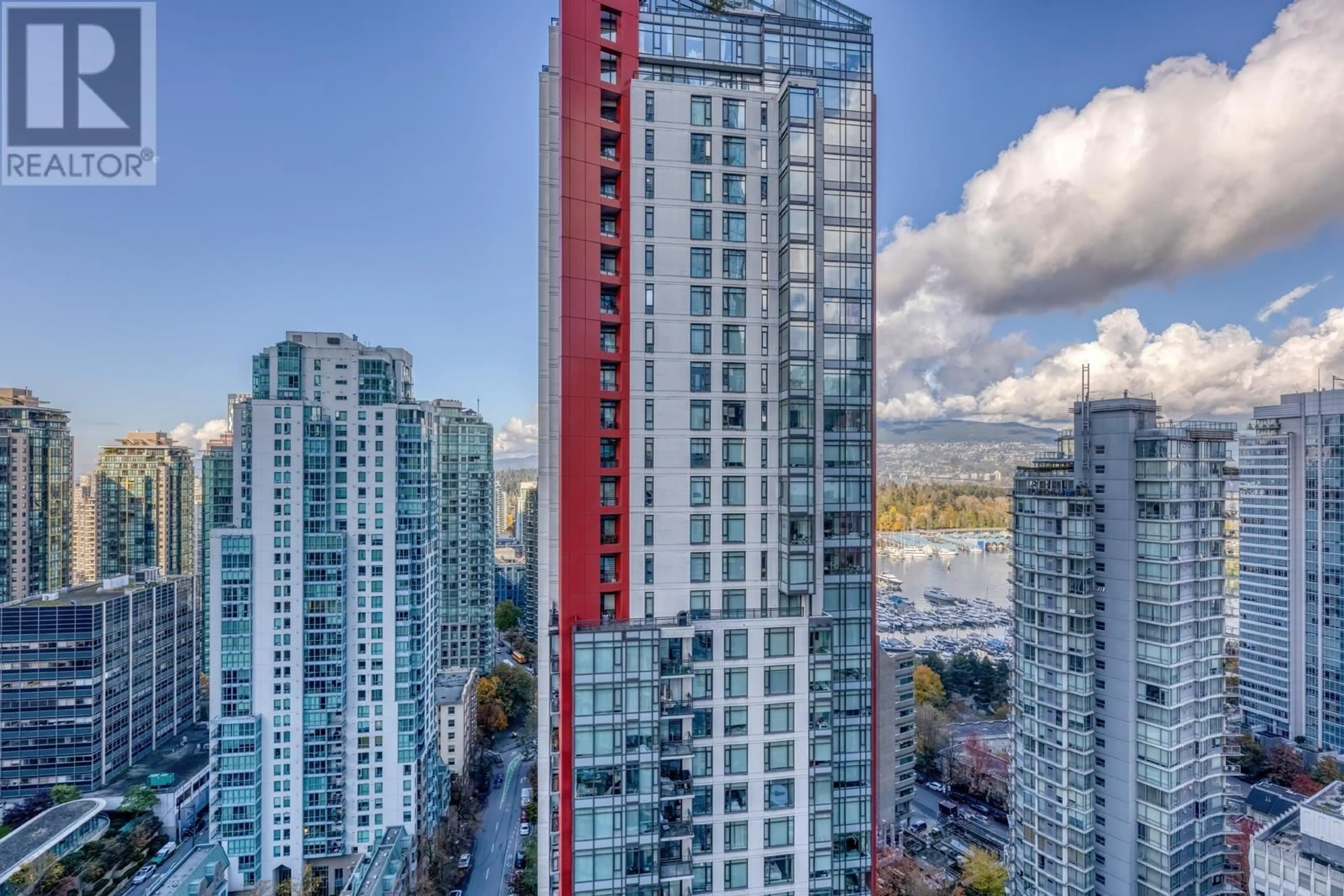 A pic from exterior of the house or condo, the view of city buildings for 2706 1189 MELVILLE STREET, Vancouver British Columbia V6E4T8