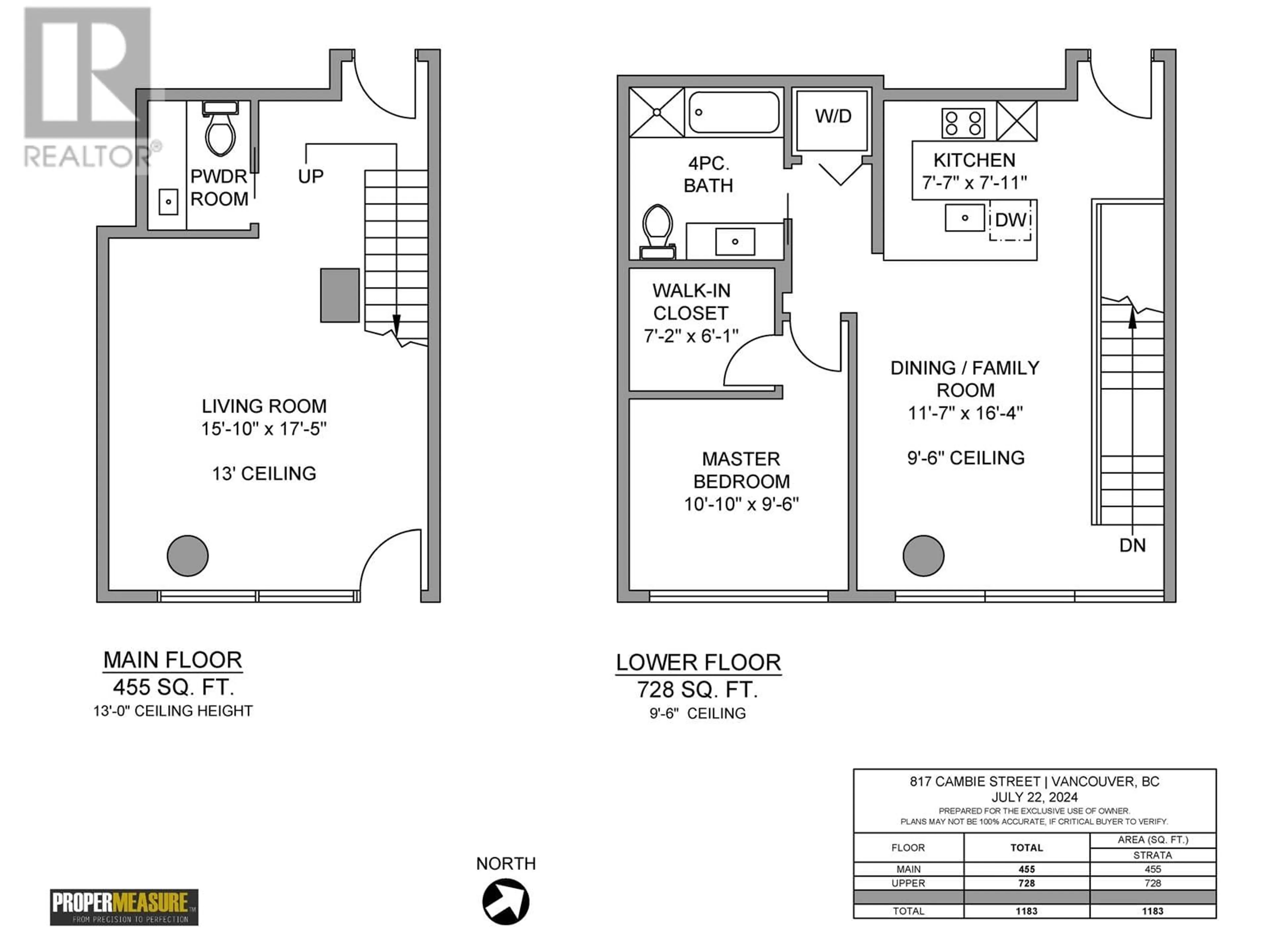 Floor plan for 817 CAMBIE STREET, Vancouver British Columbia V6B2P4