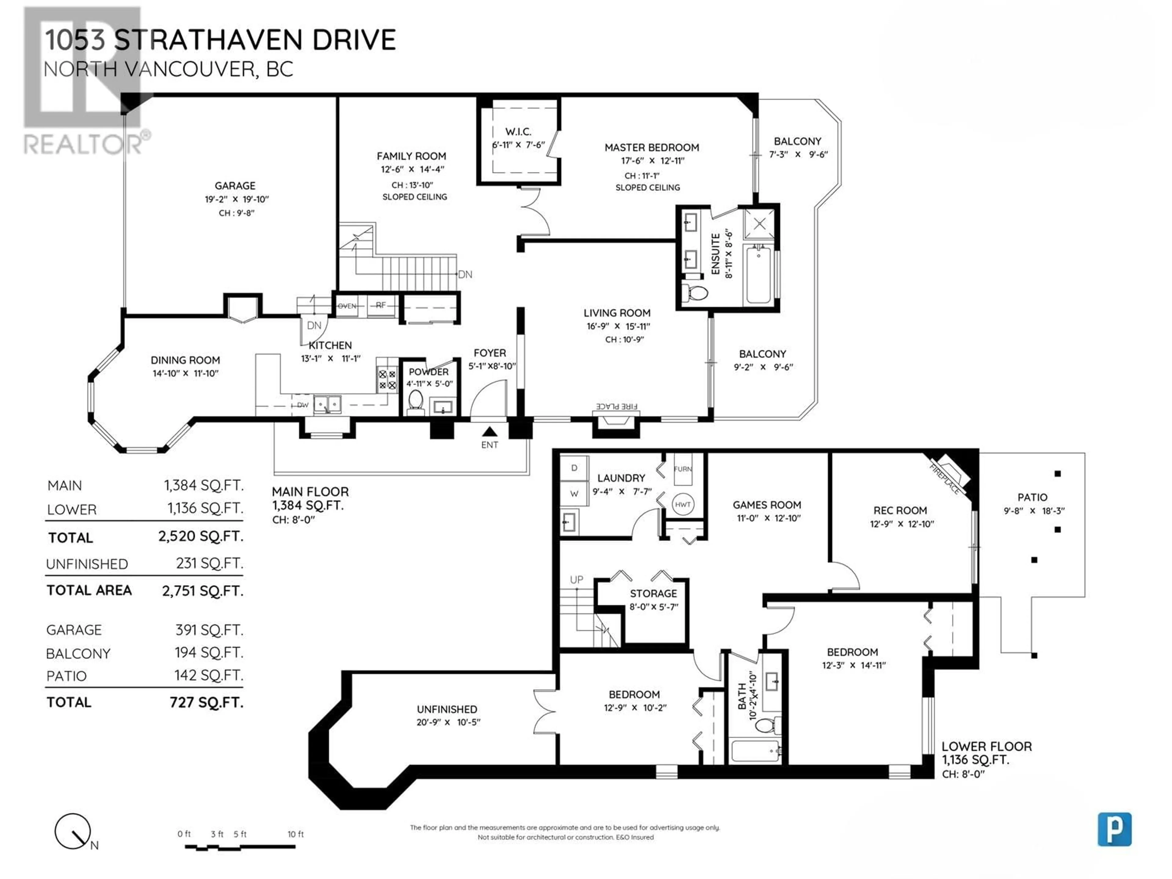 Floor plan for 1053 STRATHAVEN DRIVE, North Vancouver British Columbia V7H2L5