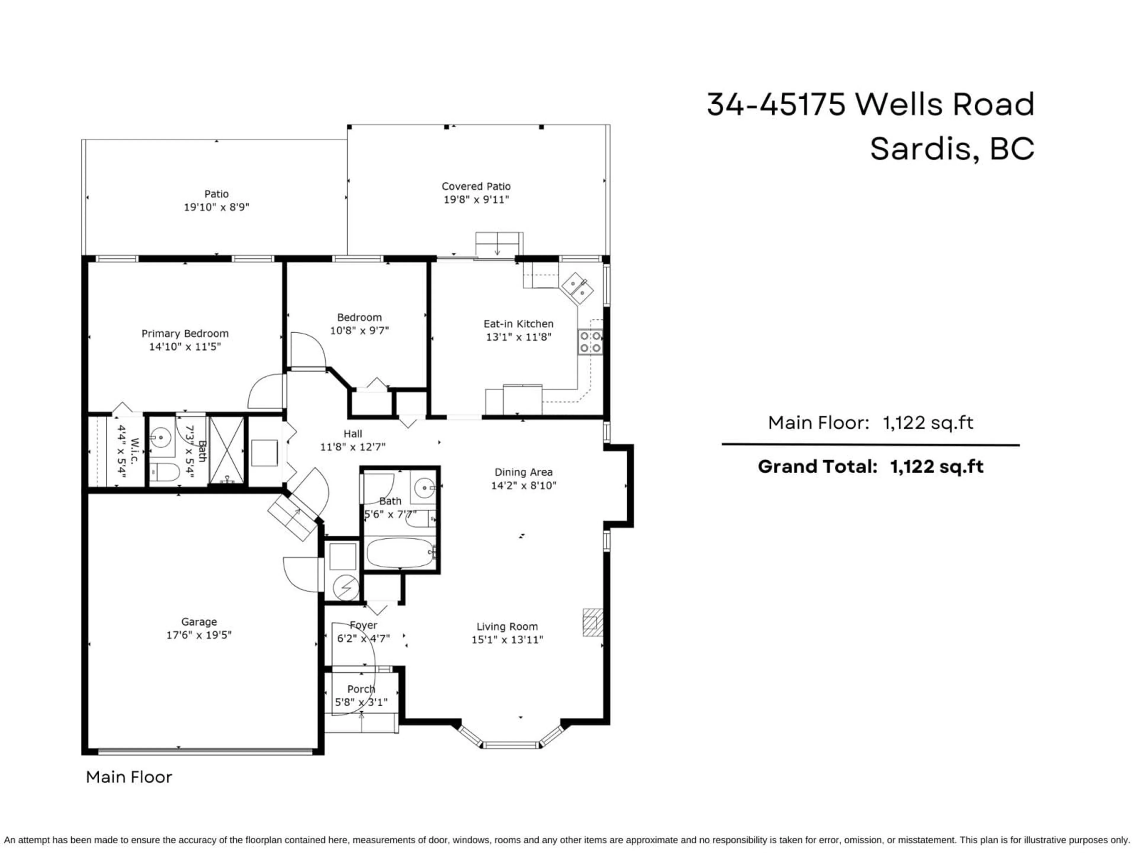 Floor plan for 34 45175 WELLS ROAD, Chilliwack British Columbia V2R3K7