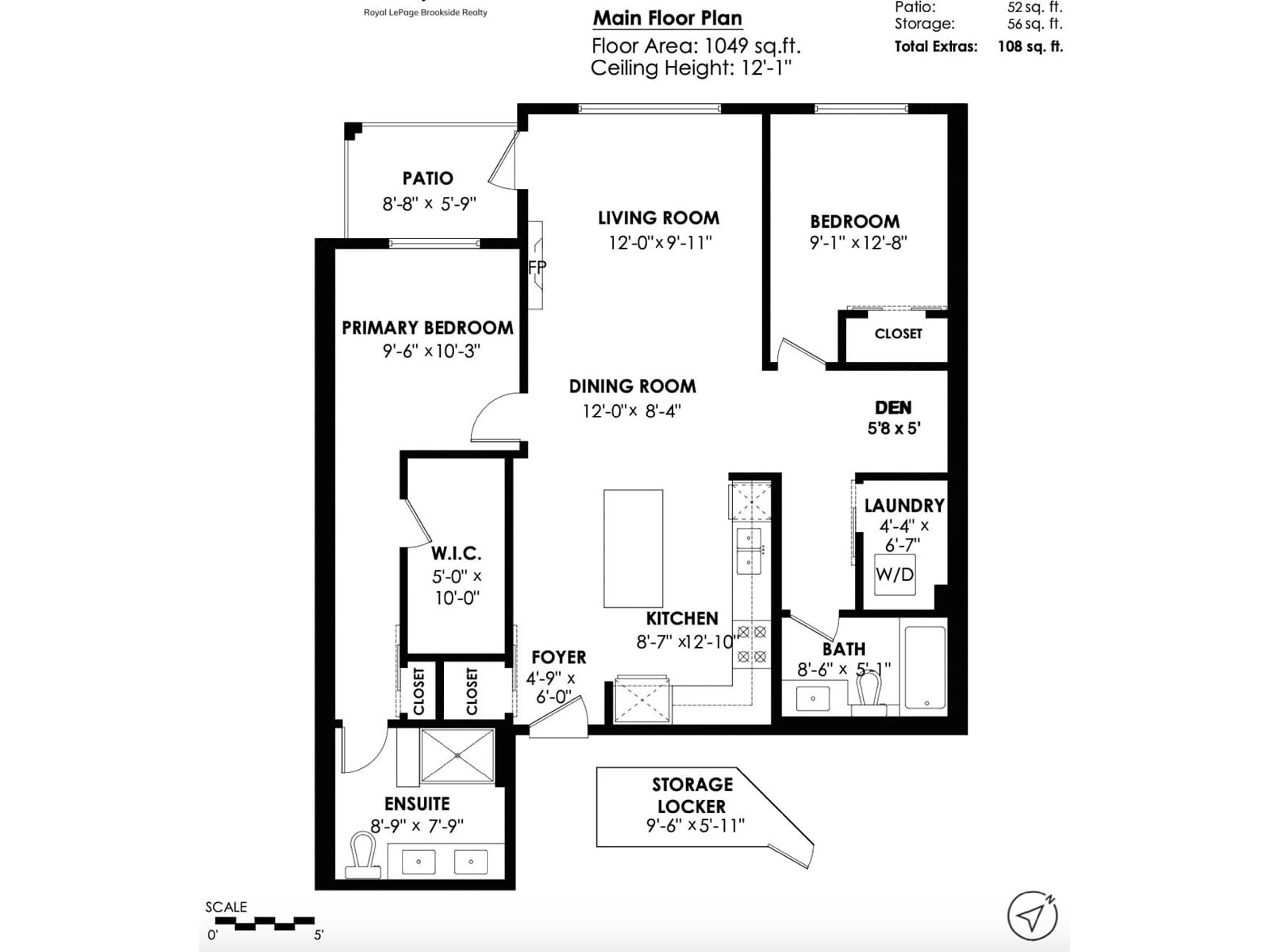 Floor plan for B605 8150 207 STREET, Langley British Columbia V2Y4J3