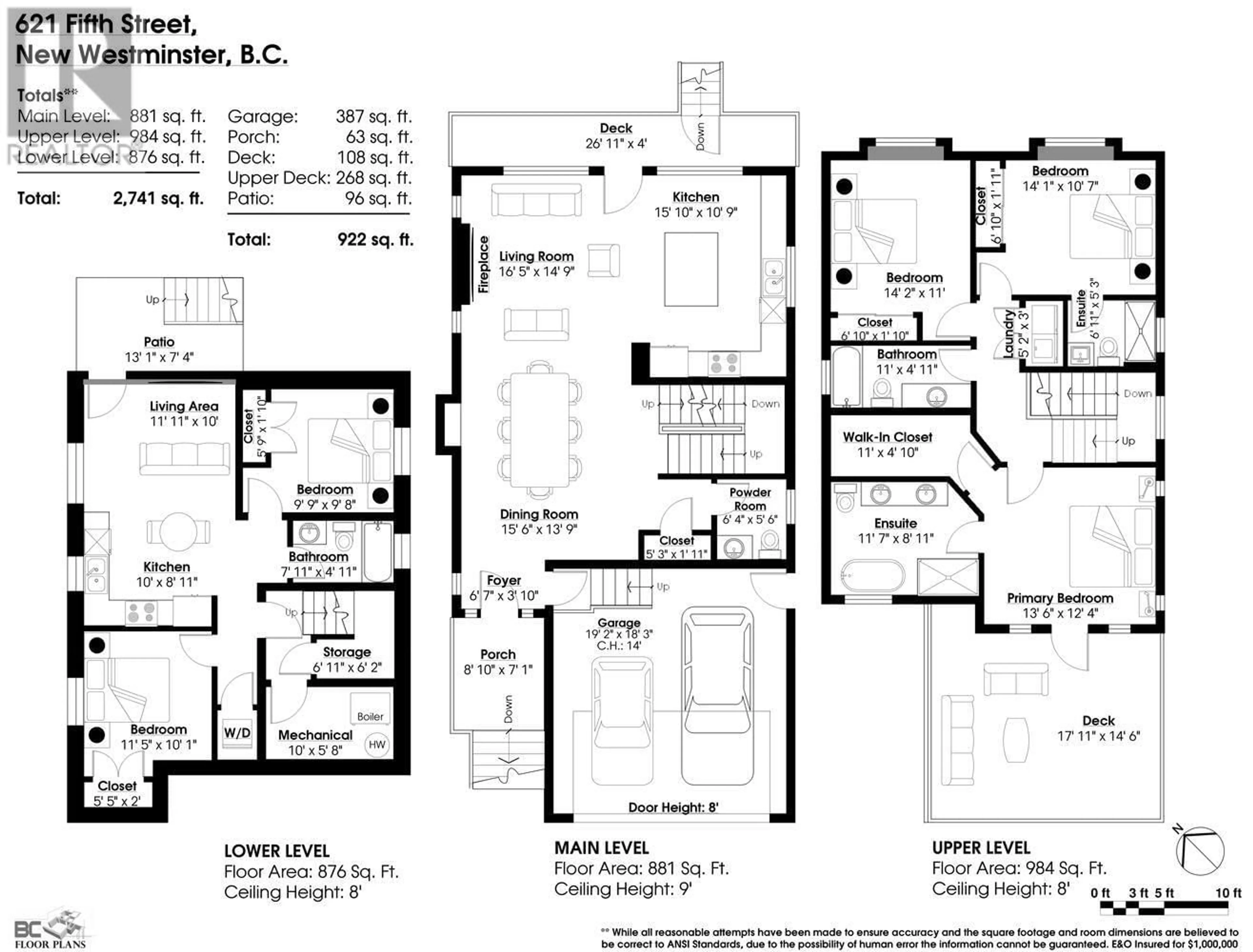 Floor plan for 621 FIFTH STREET, New Westminster British Columbia V3L2Y1