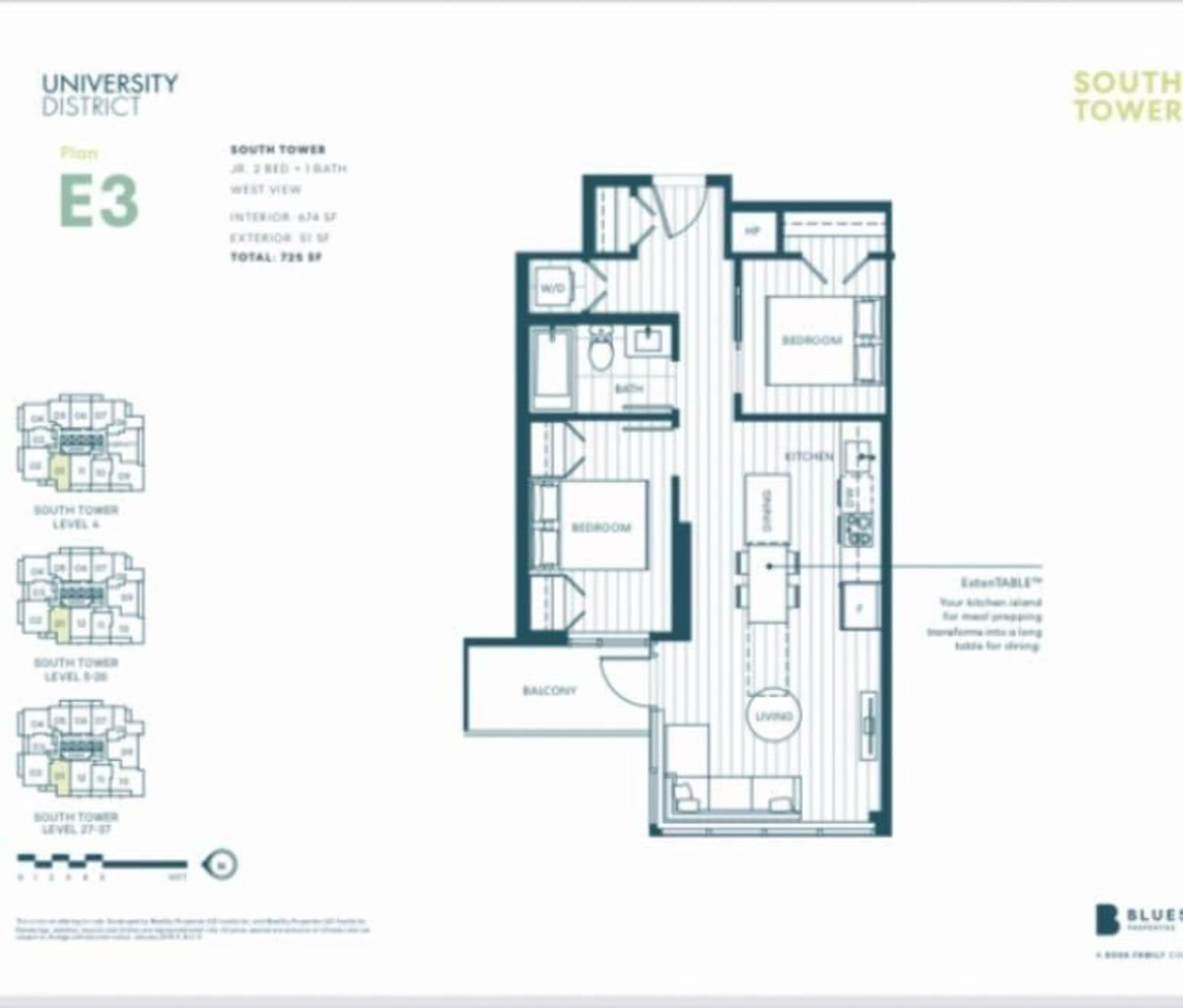 Floor plan for 701 10448 UNIVERSITY DRIVE, Surrey British Columbia V3T0S7