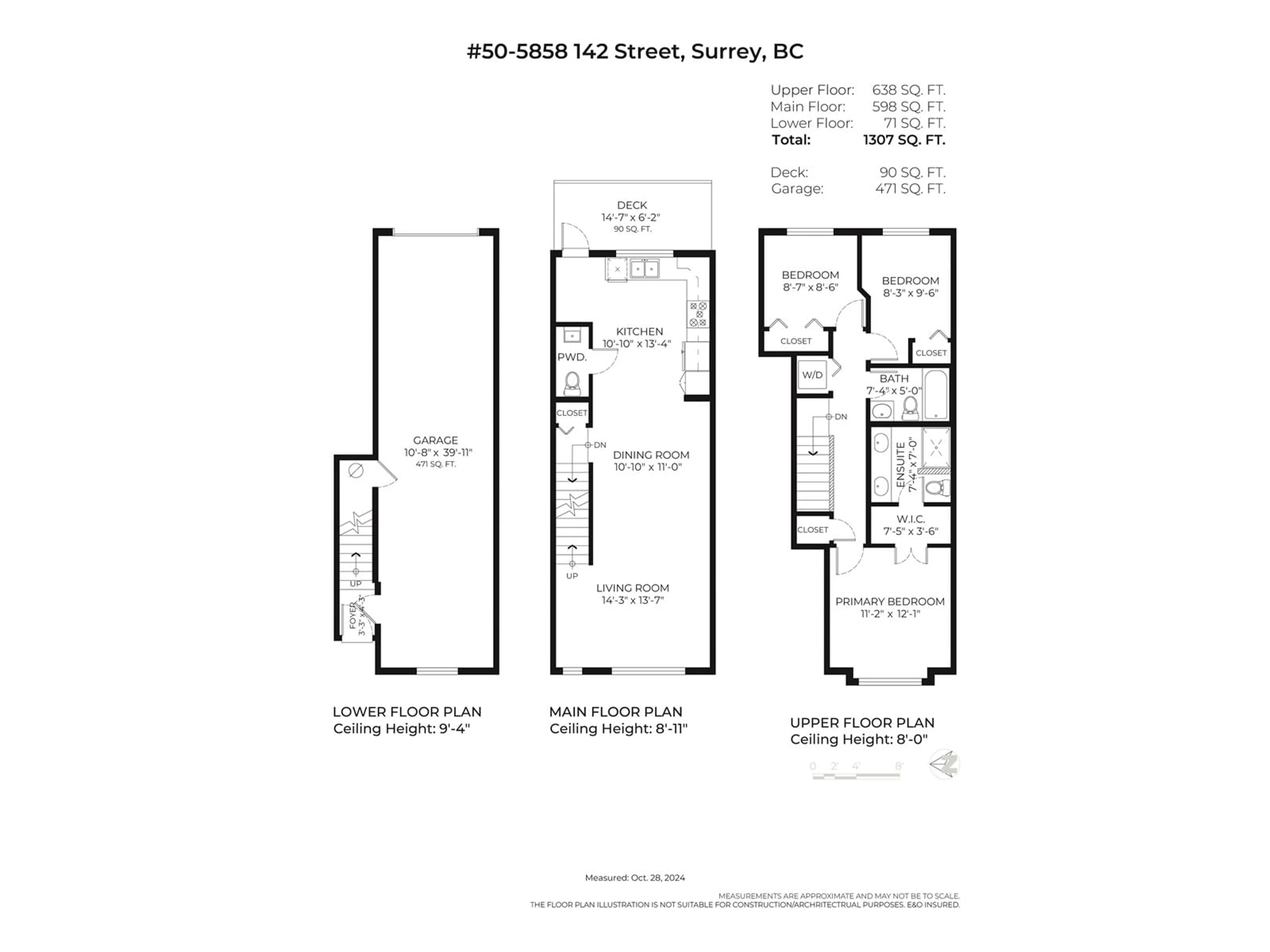 Floor plan for 50 5858 142 STREET, Surrey British Columbia V3X0H2