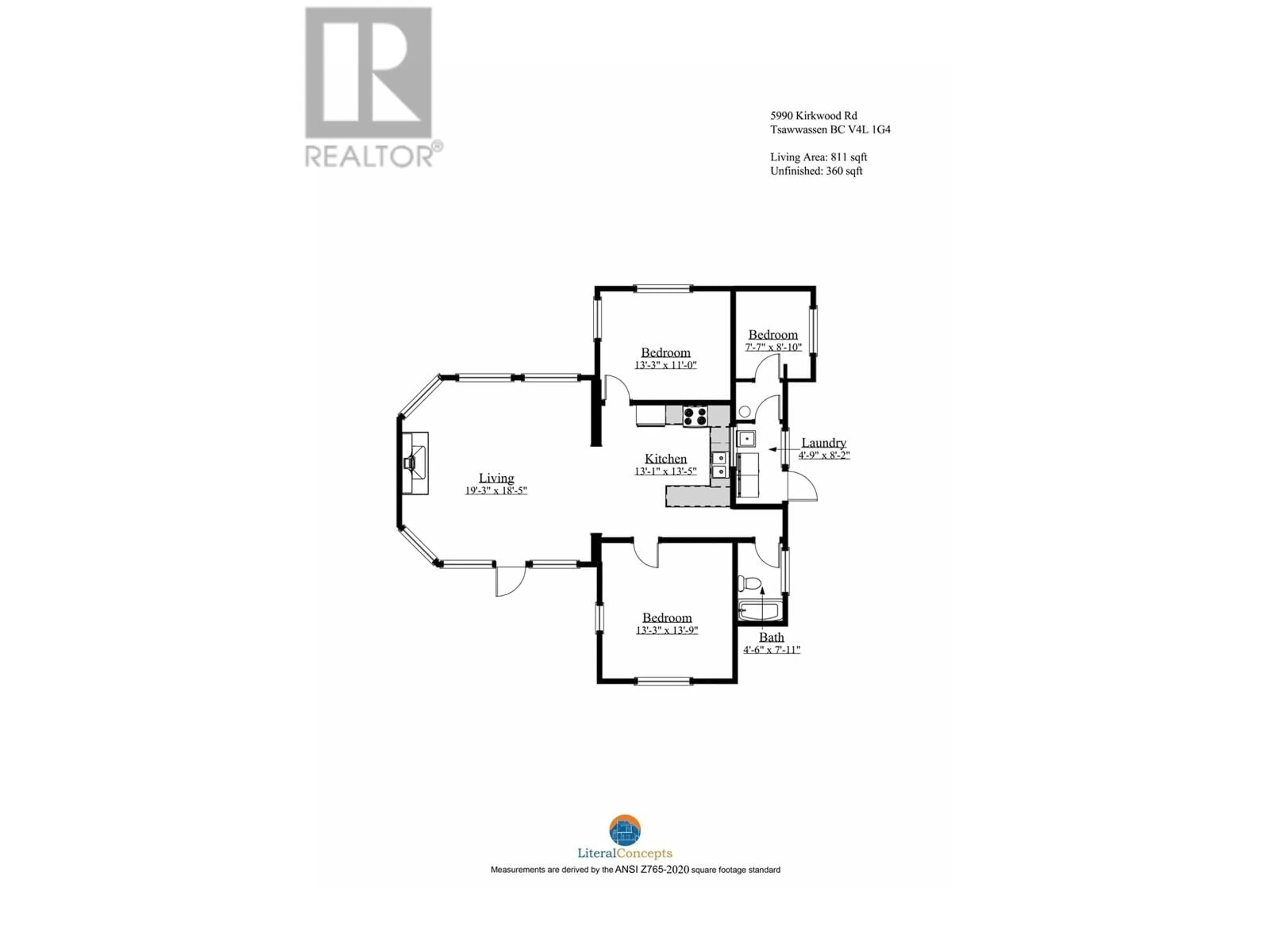 Floor plan for 5990 KIRKWOOD ROAD, Delta British Columbia V4L1G4