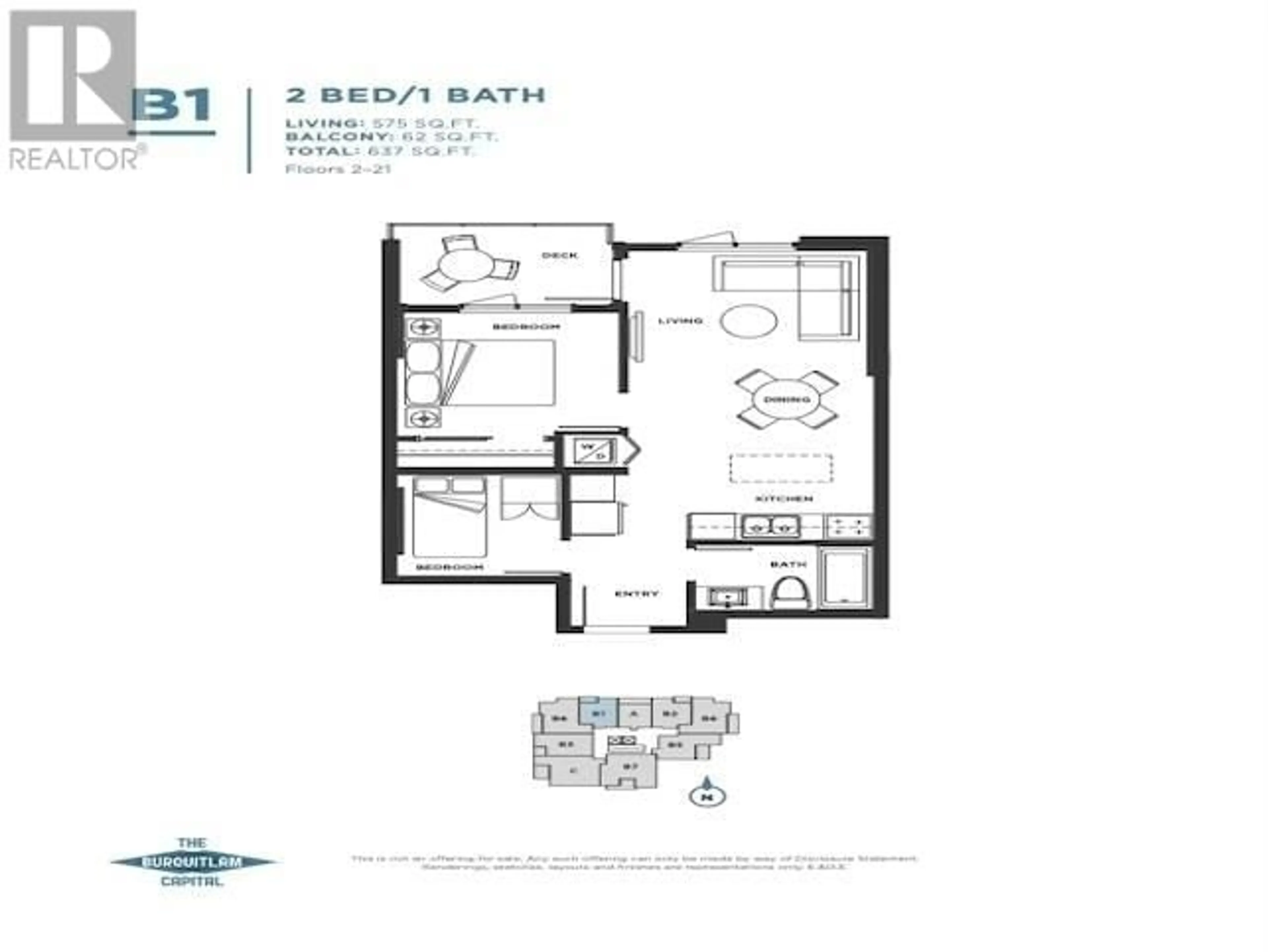 Floor plan for 2105 691 NORTH ROAD, Coquitlam British Columbia V3J0H9