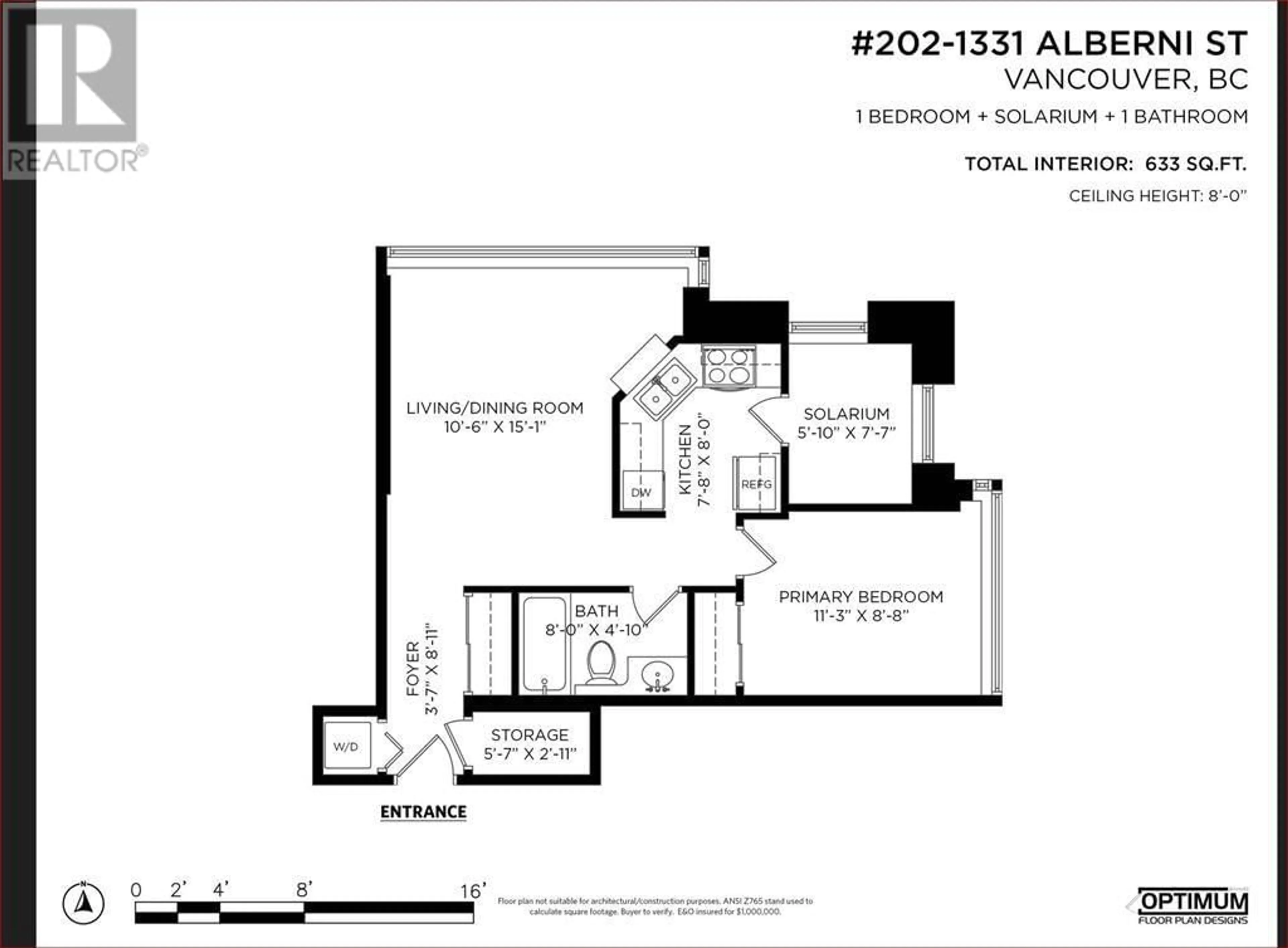 Floor plan for 202 1331 ALBERNI STREET, Vancouver British Columbia V6E4S1