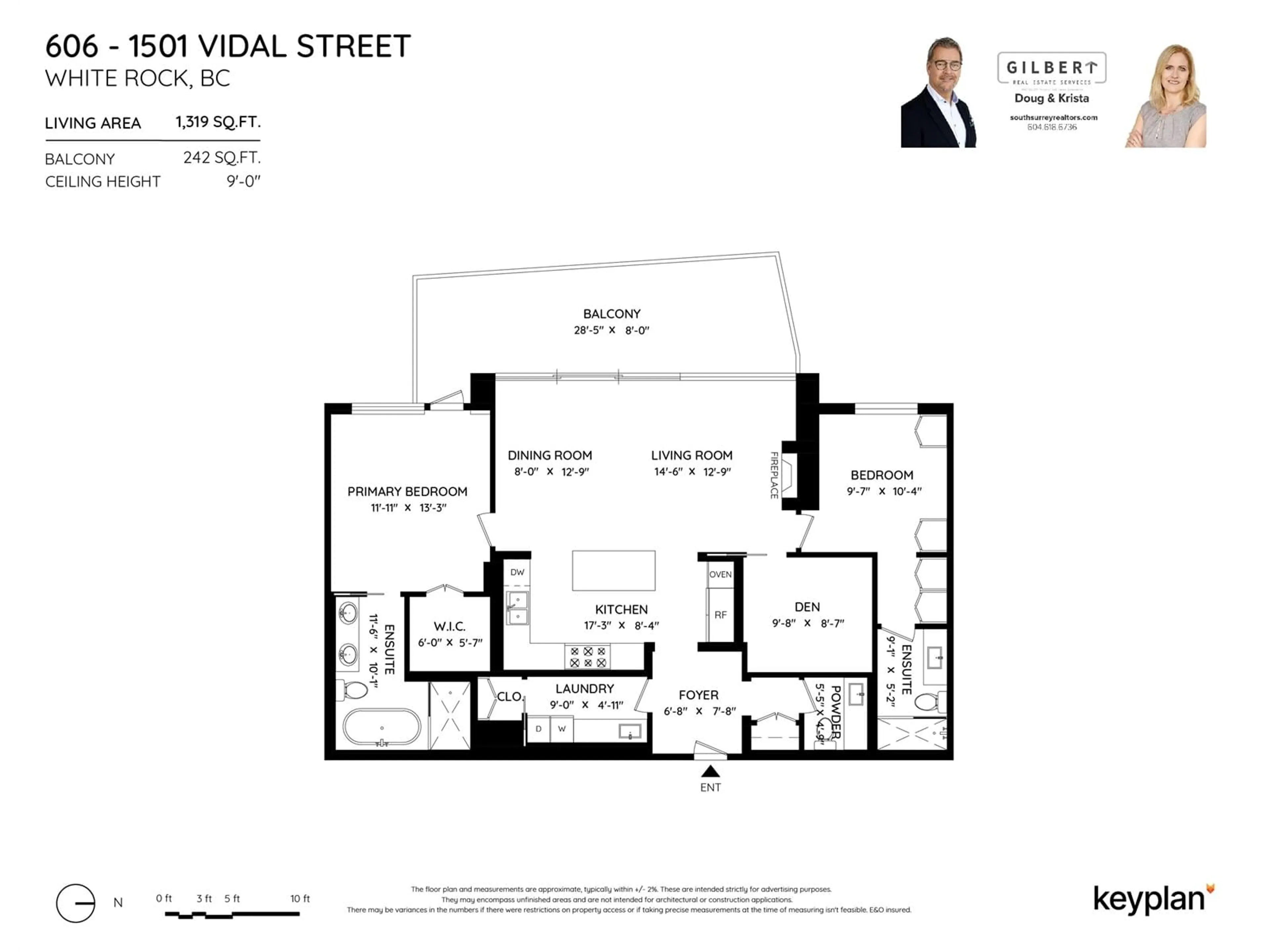 Floor plan for 606 1501 VIDAL STREET, White Rock British Columbia V4B0B5