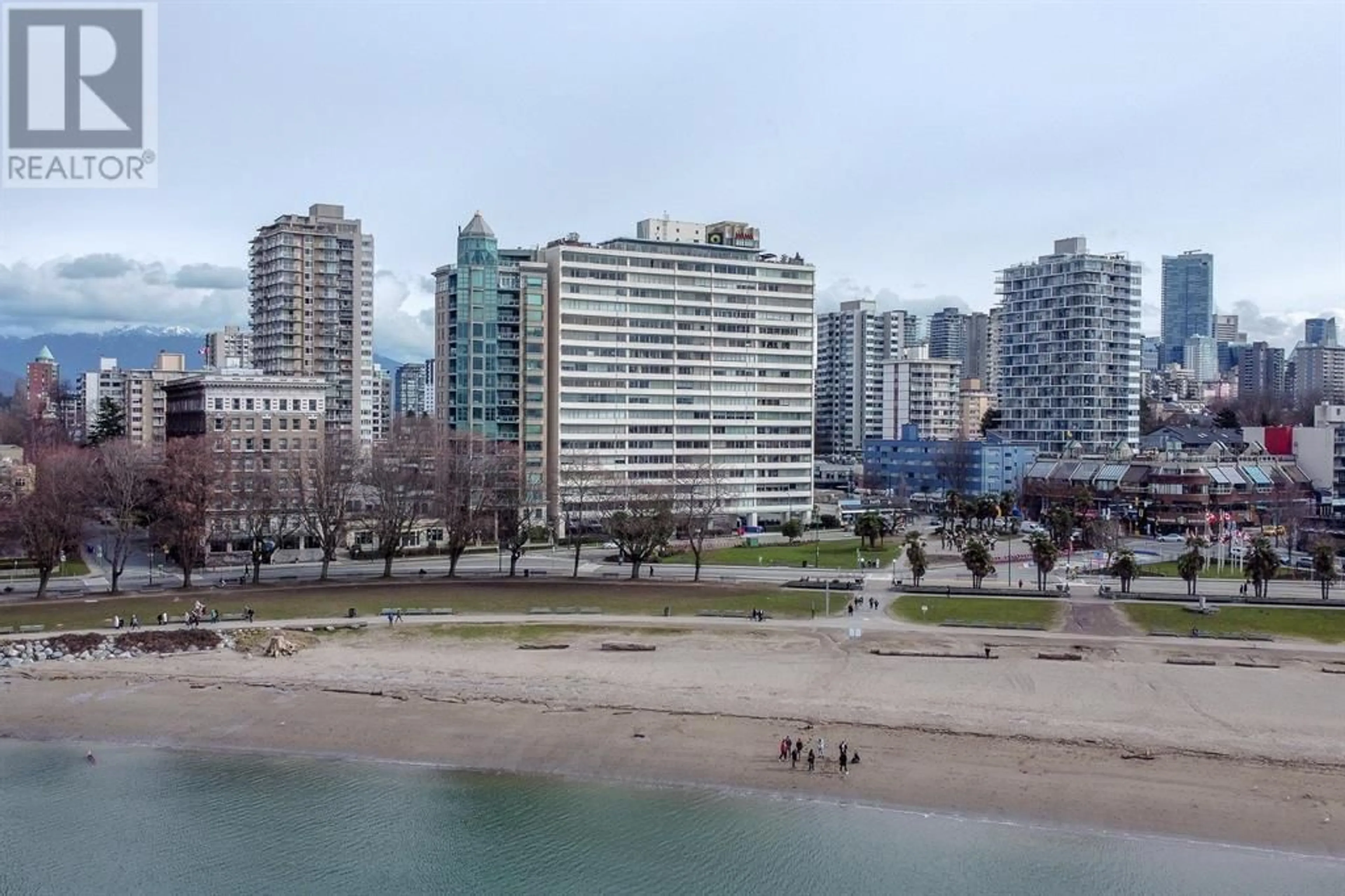 A pic from exterior of the house or condo, the view of city buildings for 404 1835 MORTON AVENUE, Vancouver British Columbia V6G1V3