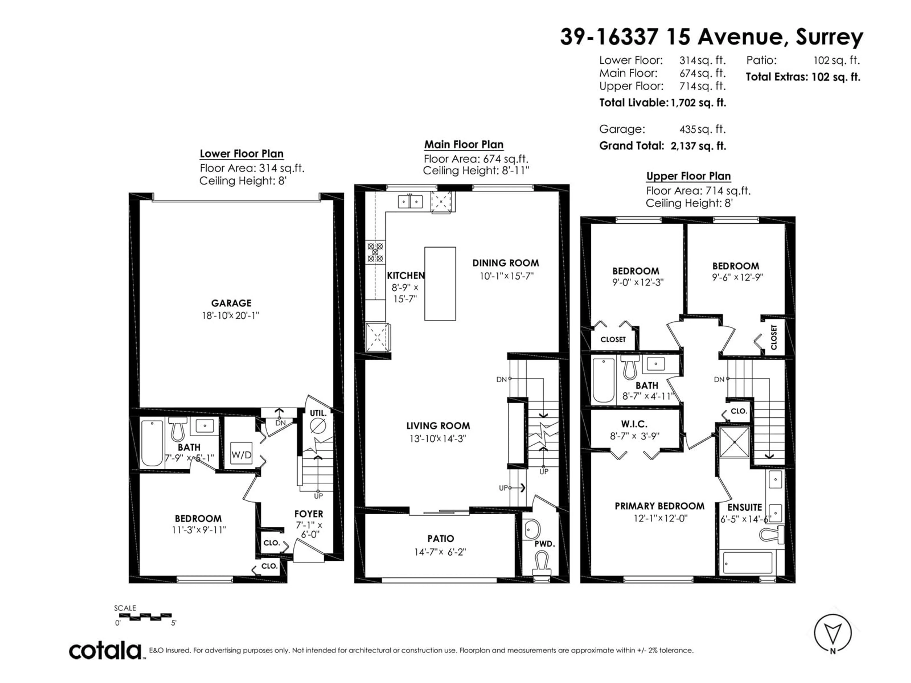 Floor plan for 39 16337 15 AVENUE, Surrey British Columbia V4A0C3