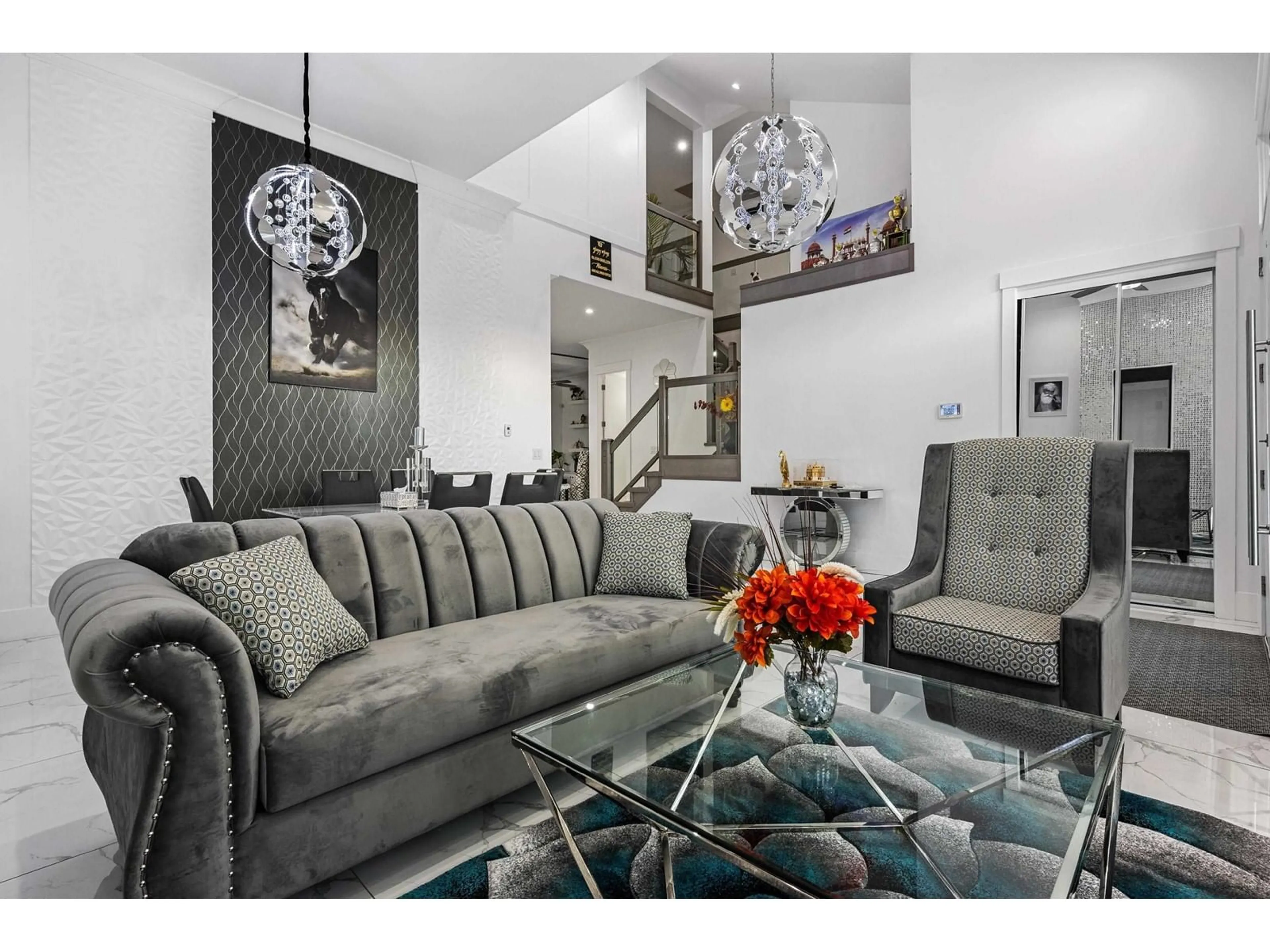 Living room with furniture, unknown for 6430 130, Surrey British Columbia V3W4J1