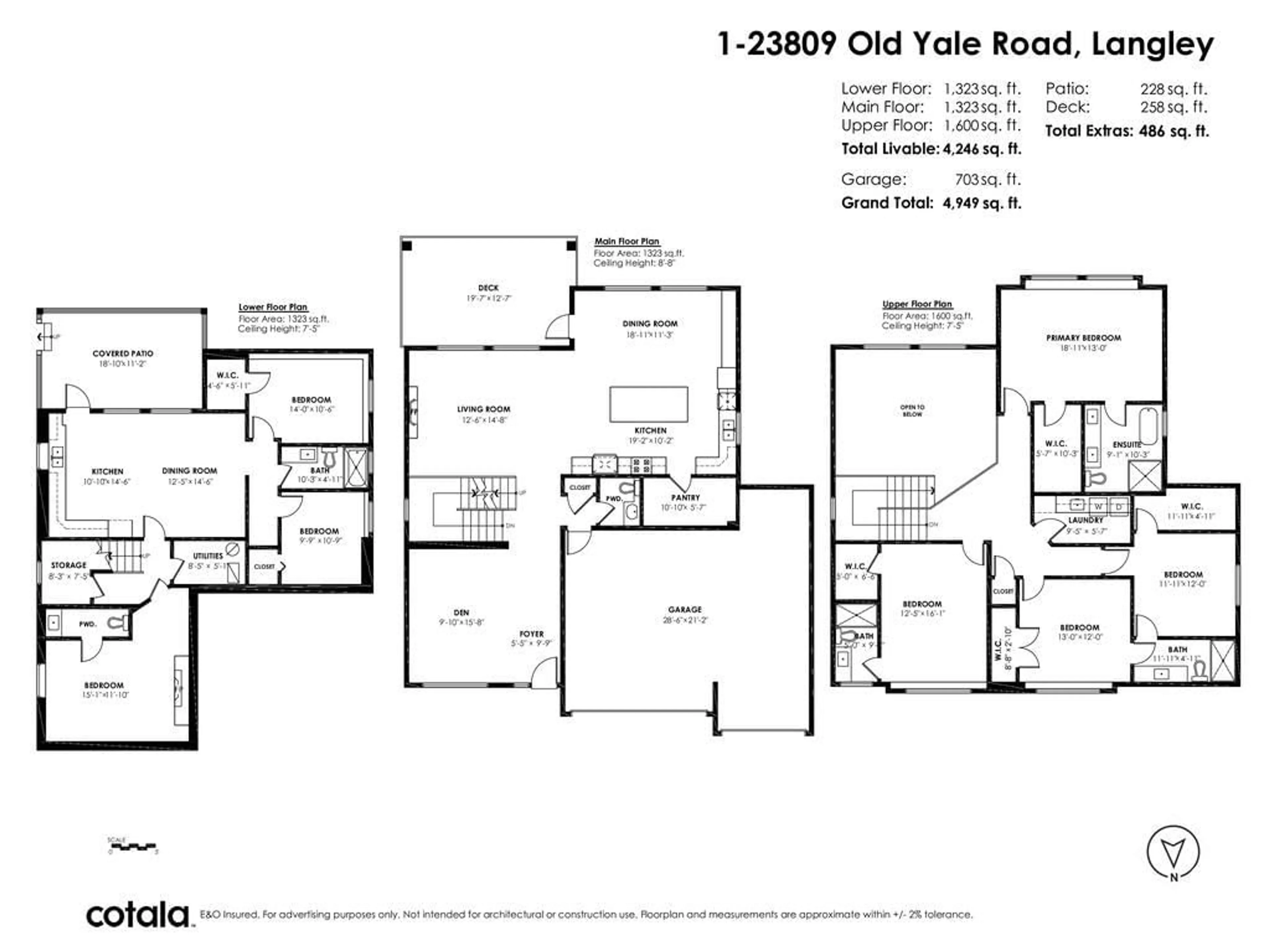 Floor plan for 1 23809 OLD YALE ROAD, Langley British Columbia V2Z2K4