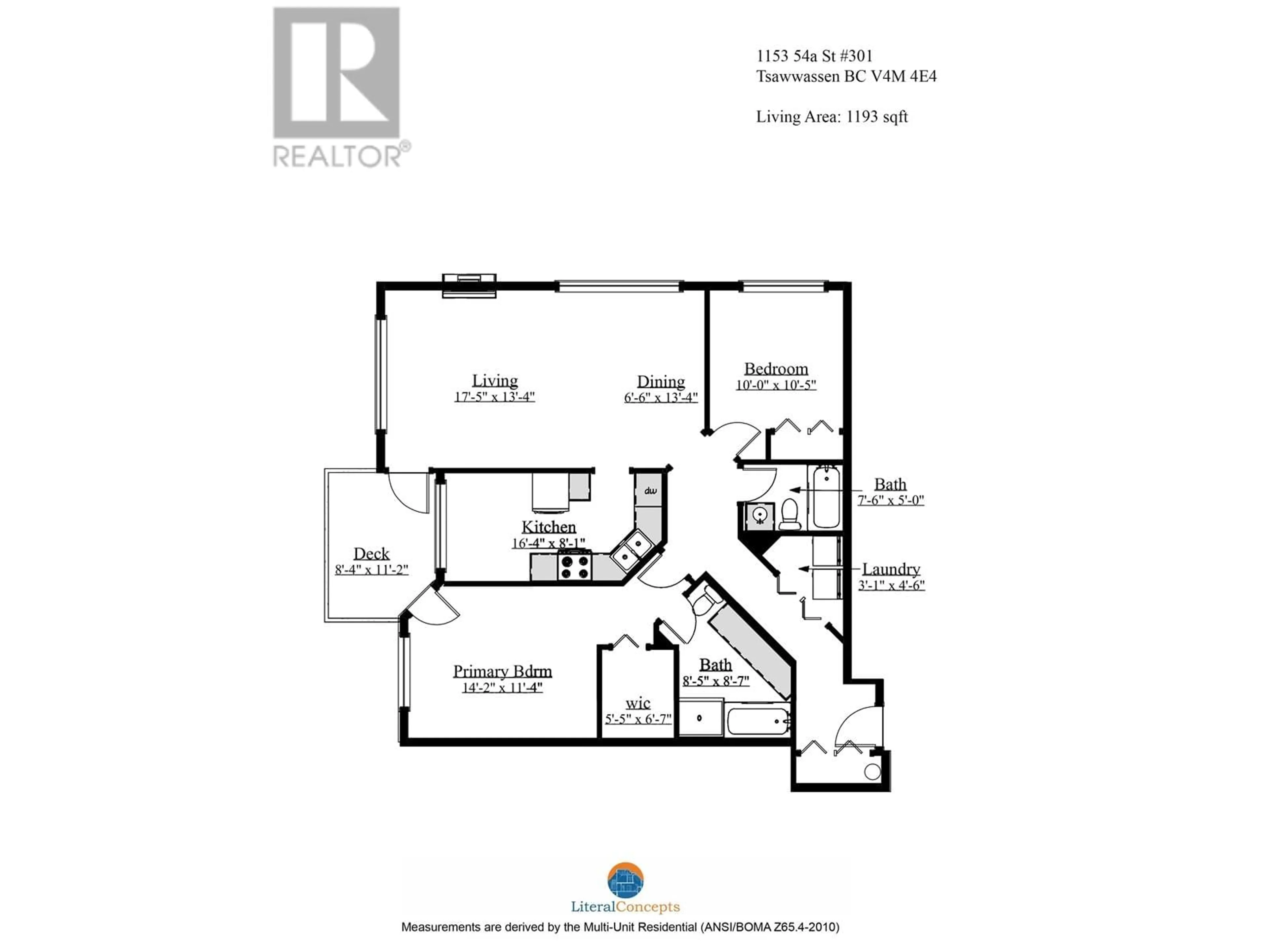 Floor plan for 301 1153 54A STREET, Delta British Columbia V4M4E4