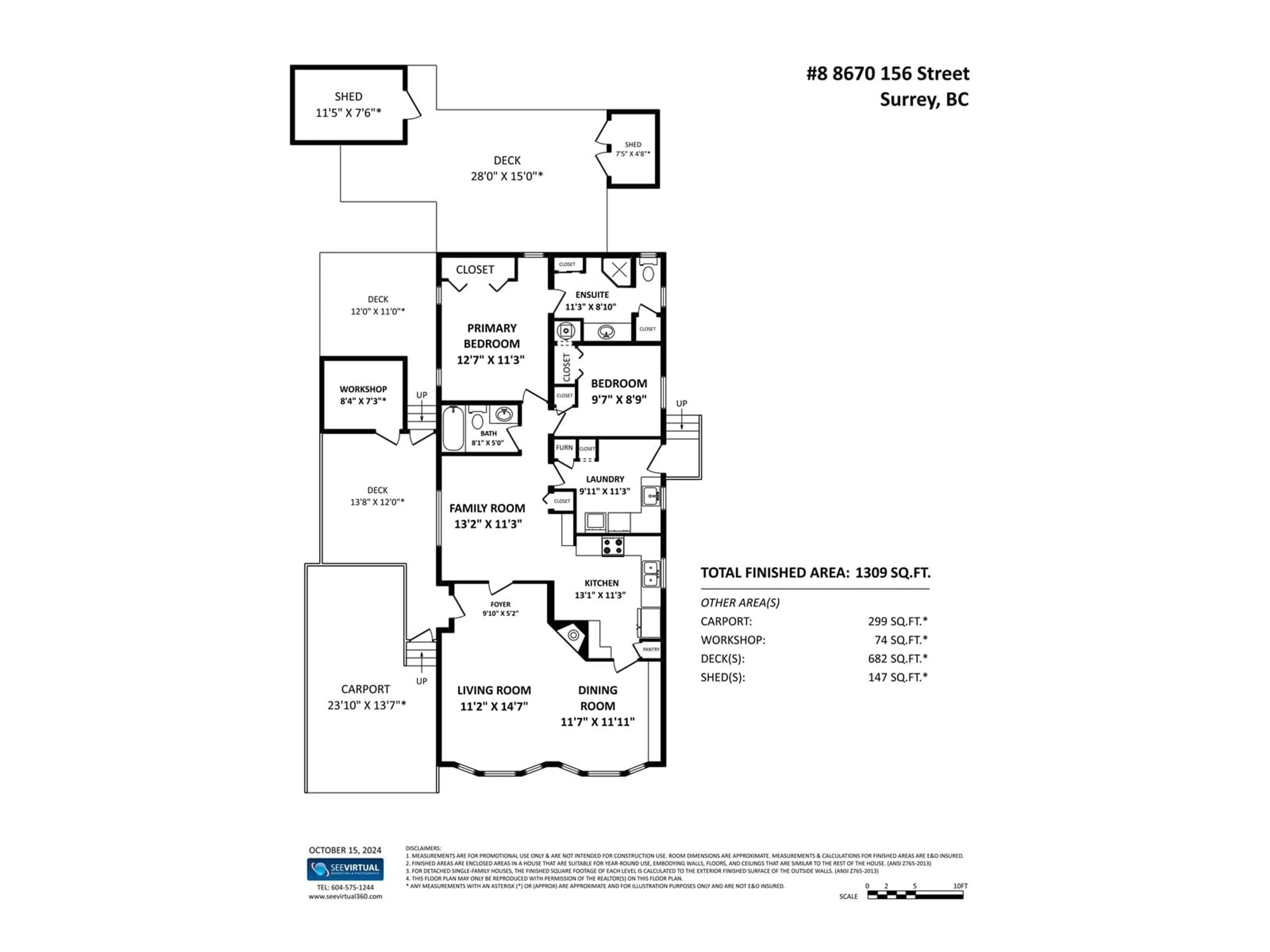 Floor plan for 8 8670 156 STREET, Surrey British Columbia V3S3S1